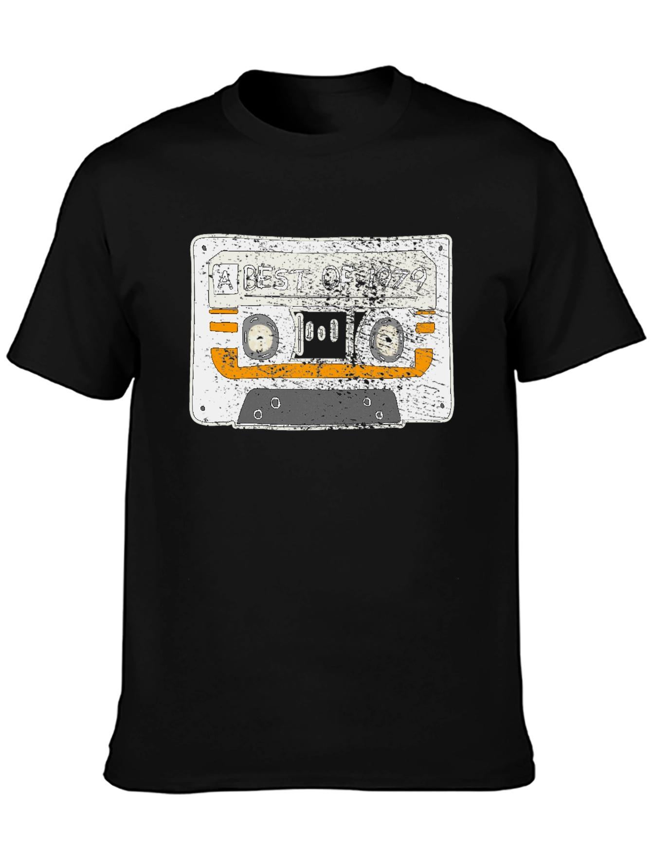 Black Retro Cassette Tape Graphic T-Shirt - Black view 3