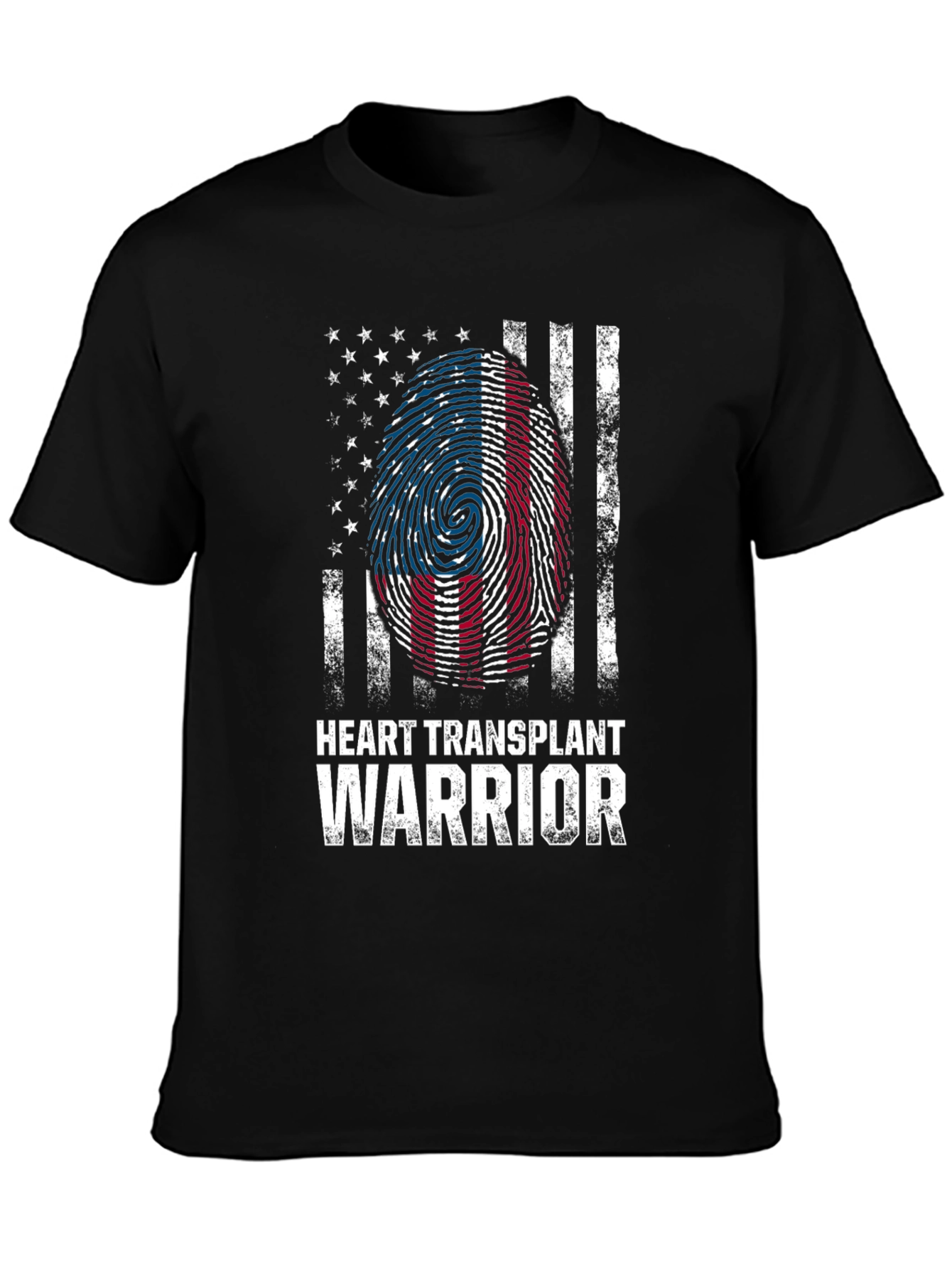 Heart Transplant Warrior USA Flag T-Shirt - 3