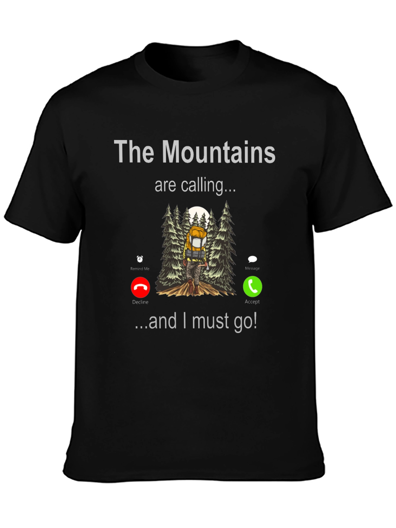 Black Mountains Calling T-Shirt - Hiker's Adventure Tee view 3
