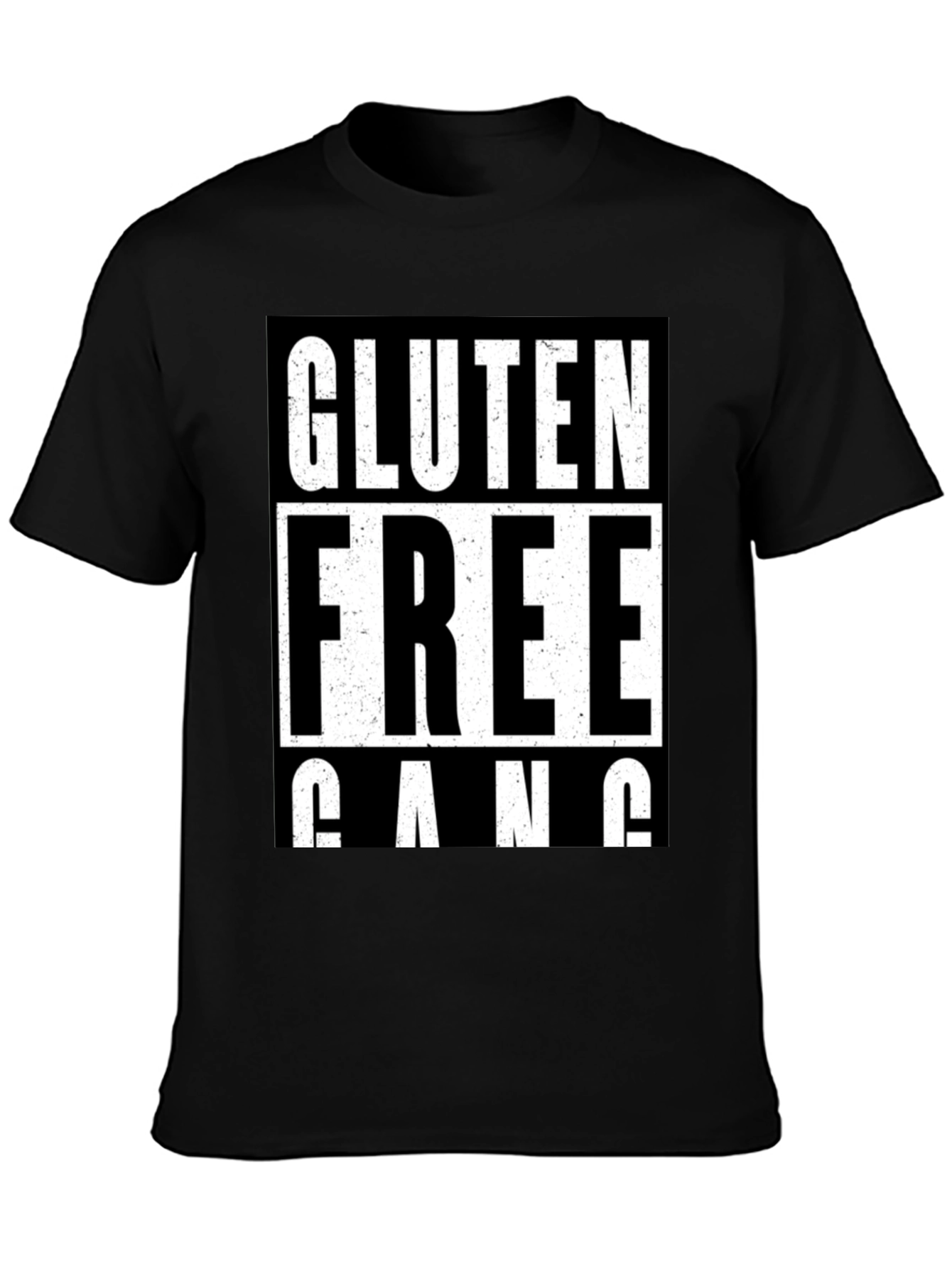 Black Gluten Free Gang T-Shirt -  Bold Graphic Tee view 3