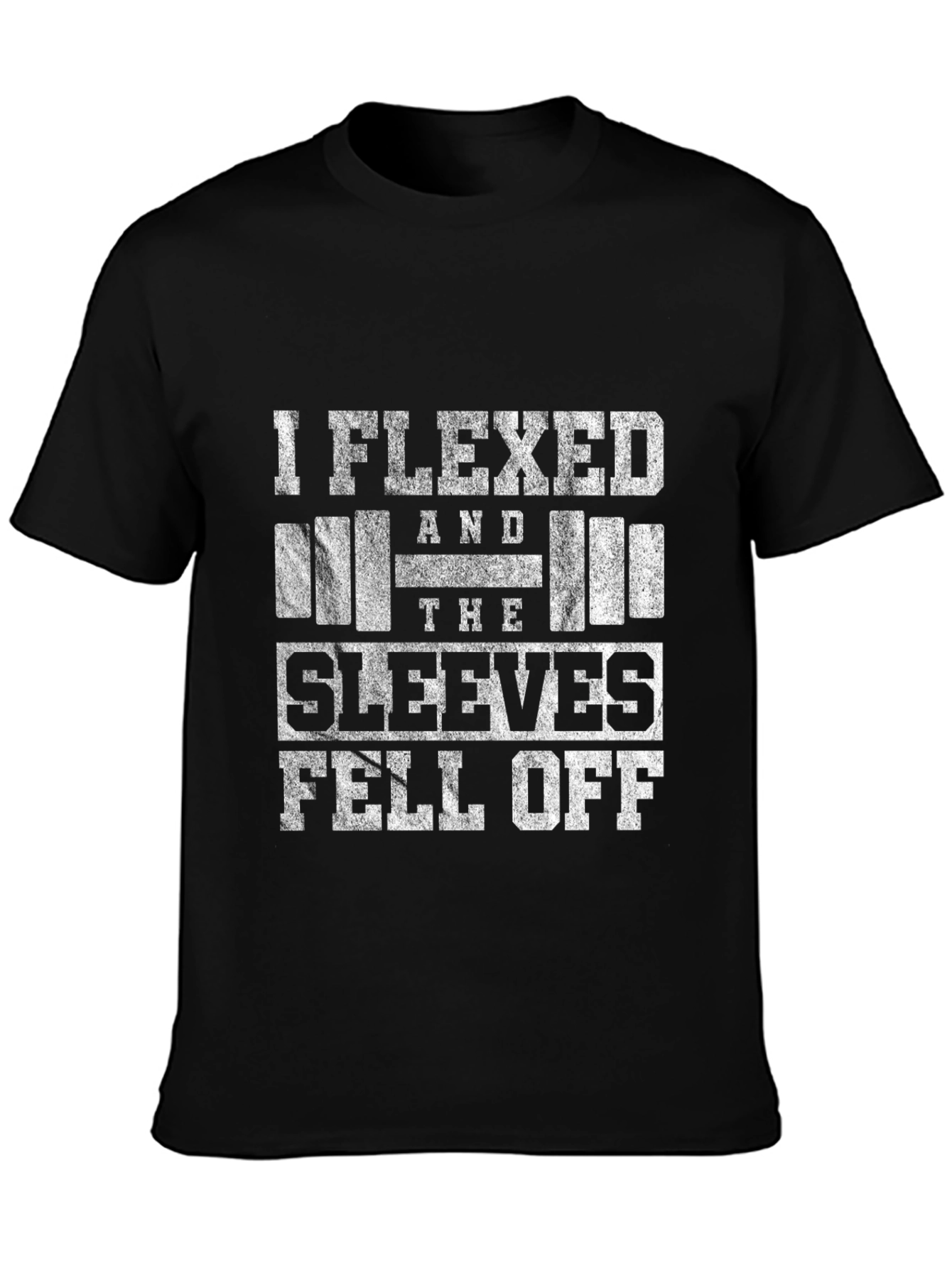 Black I Flexed and the Sleeves Fell Off T-Shirt view 3