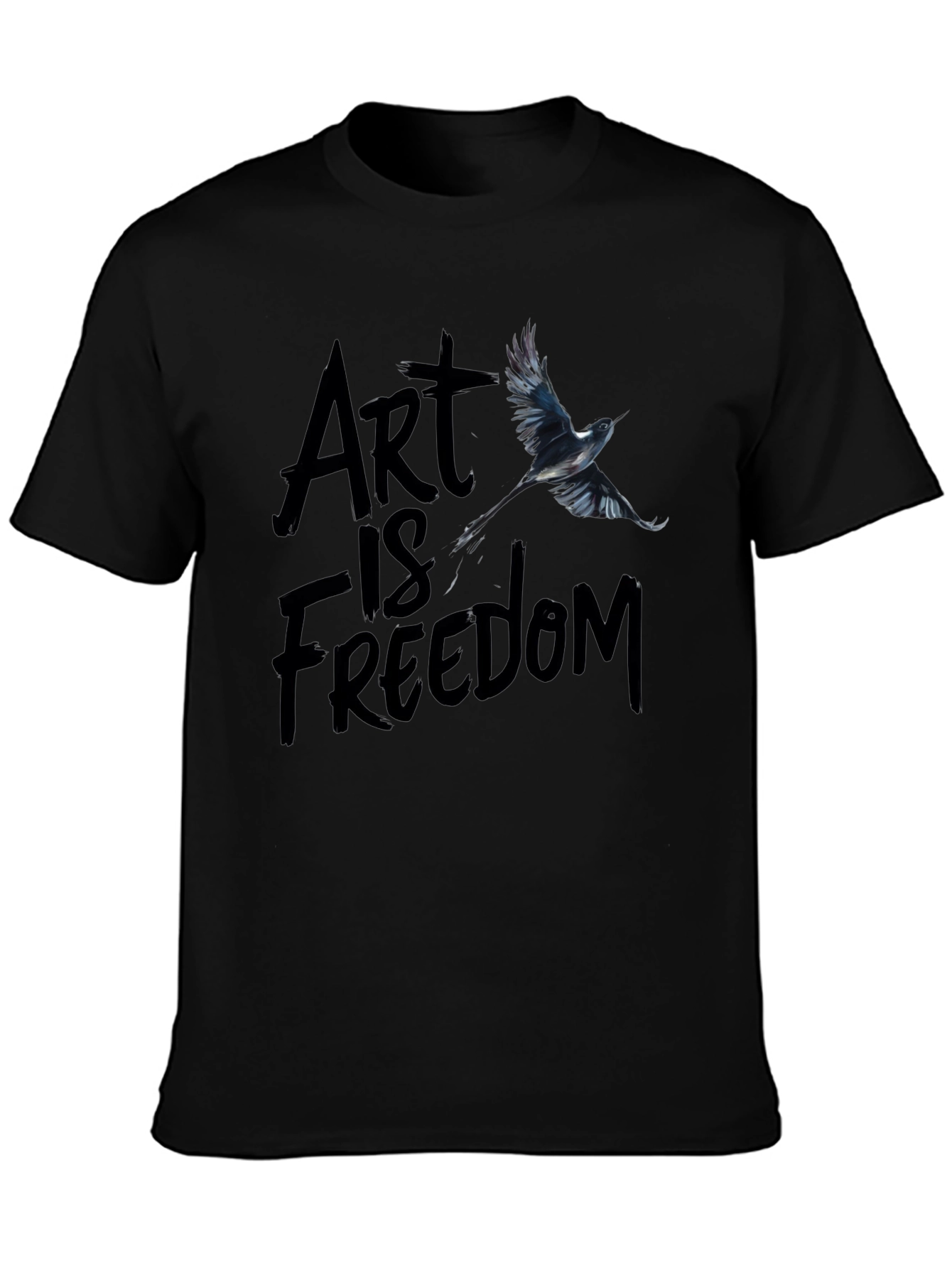 Black Art Is Freedom Graphic Tee - Black view 3