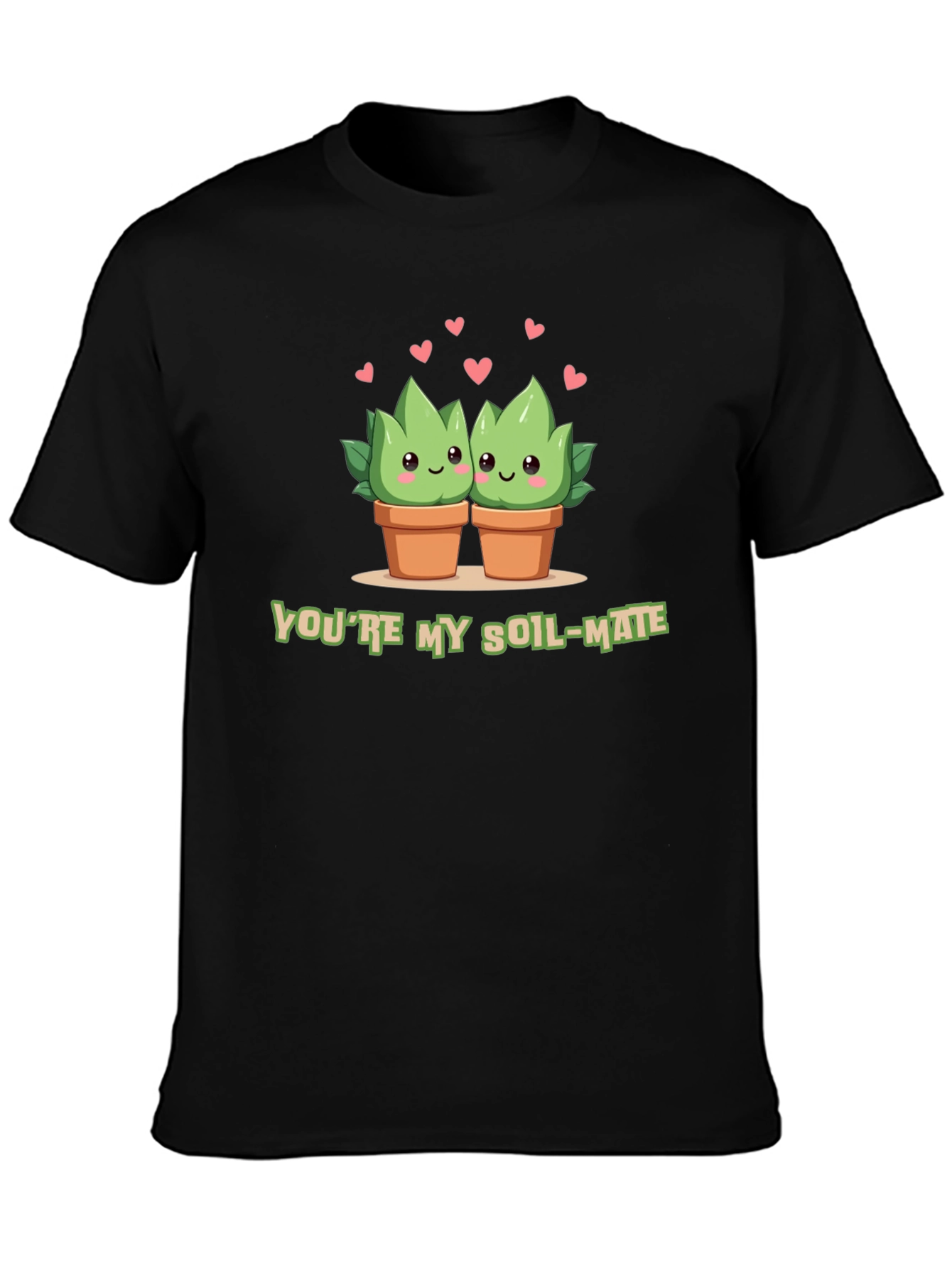 Black Soil-Mate Succulent Plant T-Shirt view 3