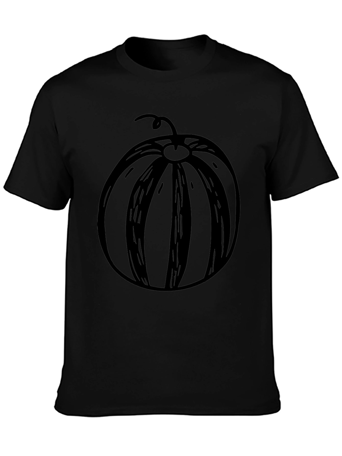 Black Whimsical Watermelon Graphic T-Shirt - Casual Cool view 3