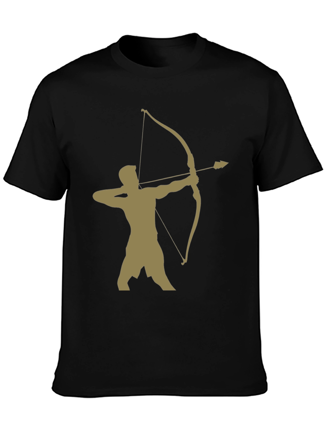 Black Archer Graphic Tee - Black Cotton Blend Casual Wear view 3