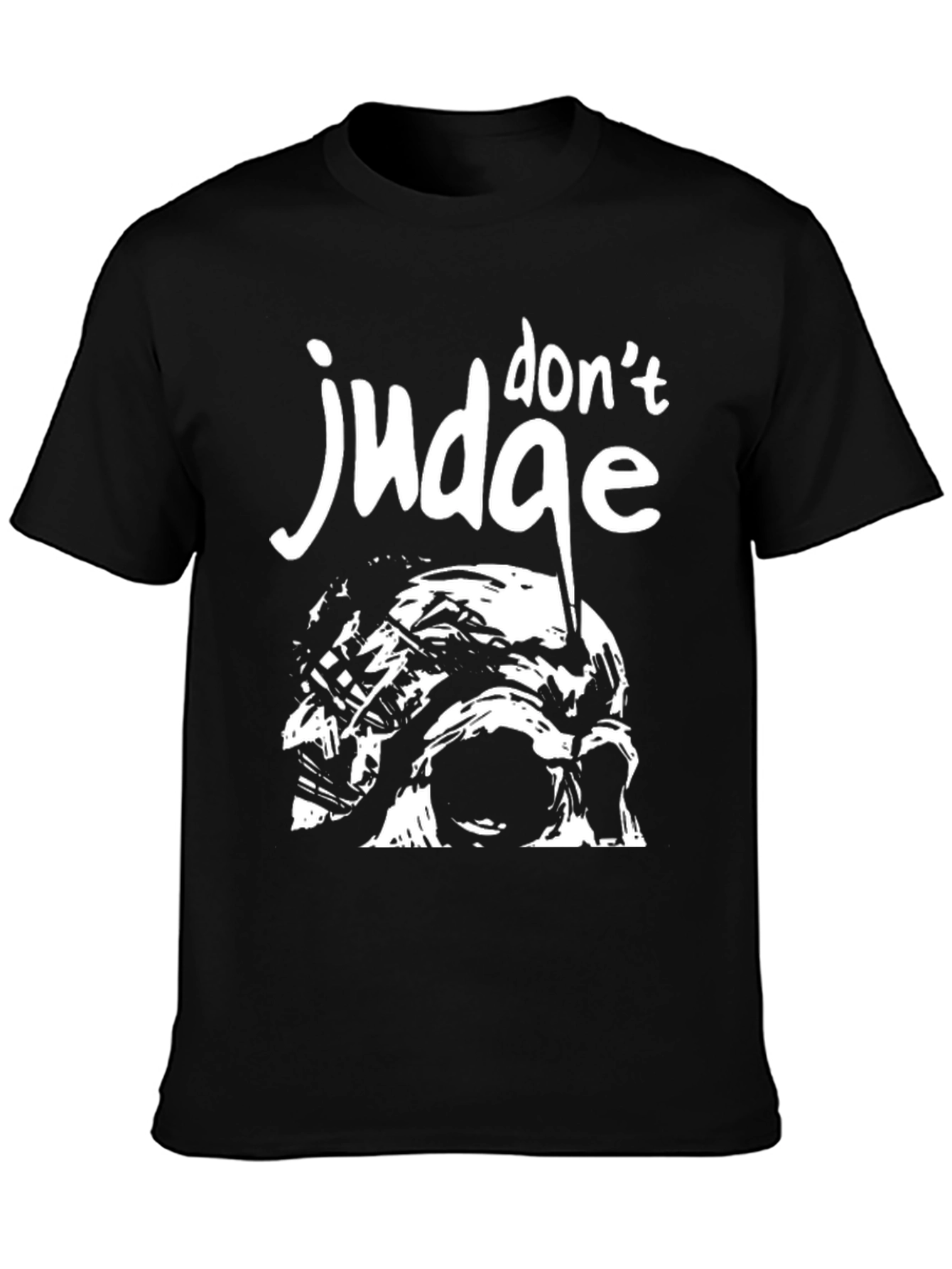 Black Don't Judge Graphic Tee - Black Cotton view 3
