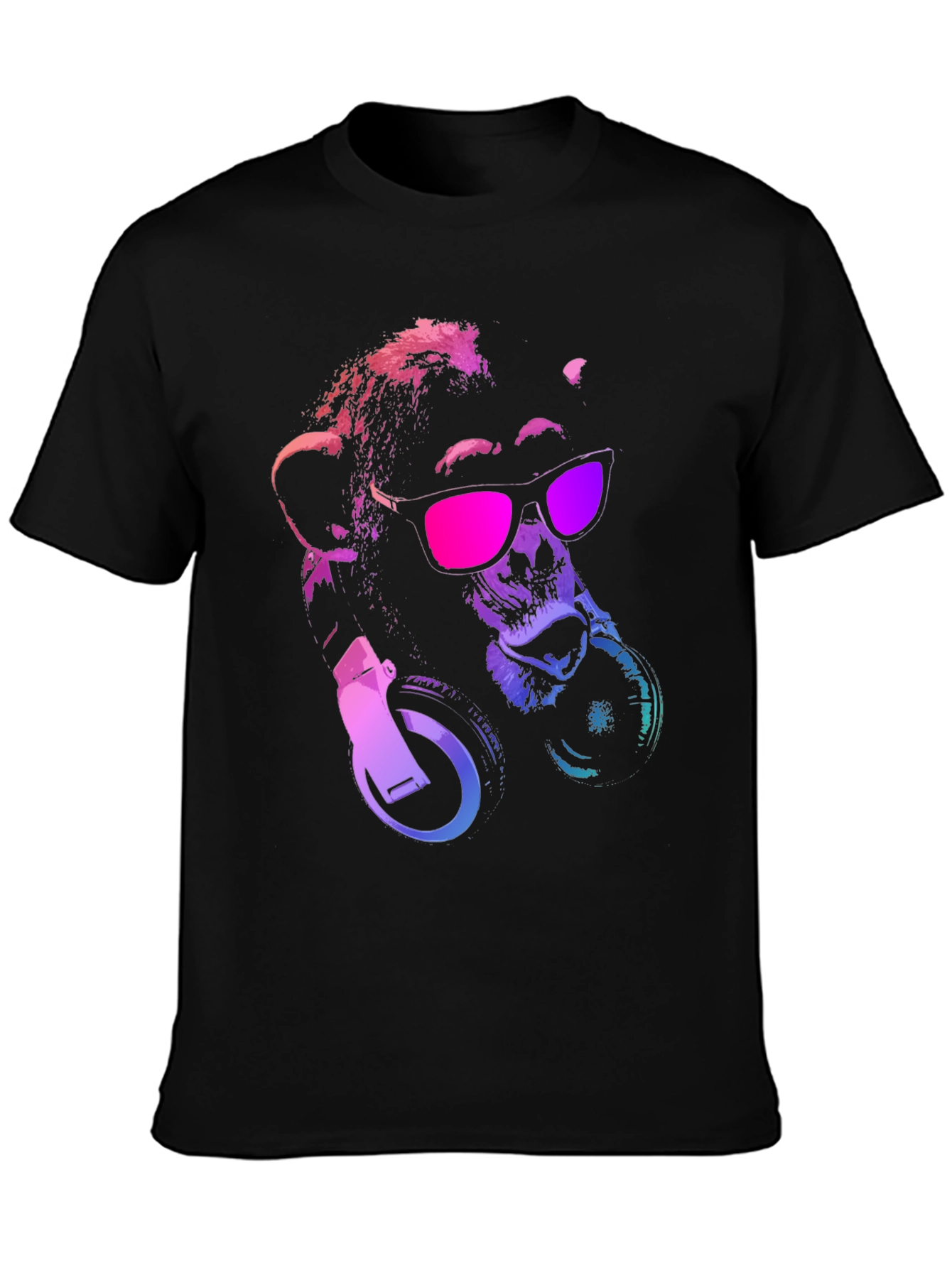 Black Cool Monkey Graphic Tee - Black view 3