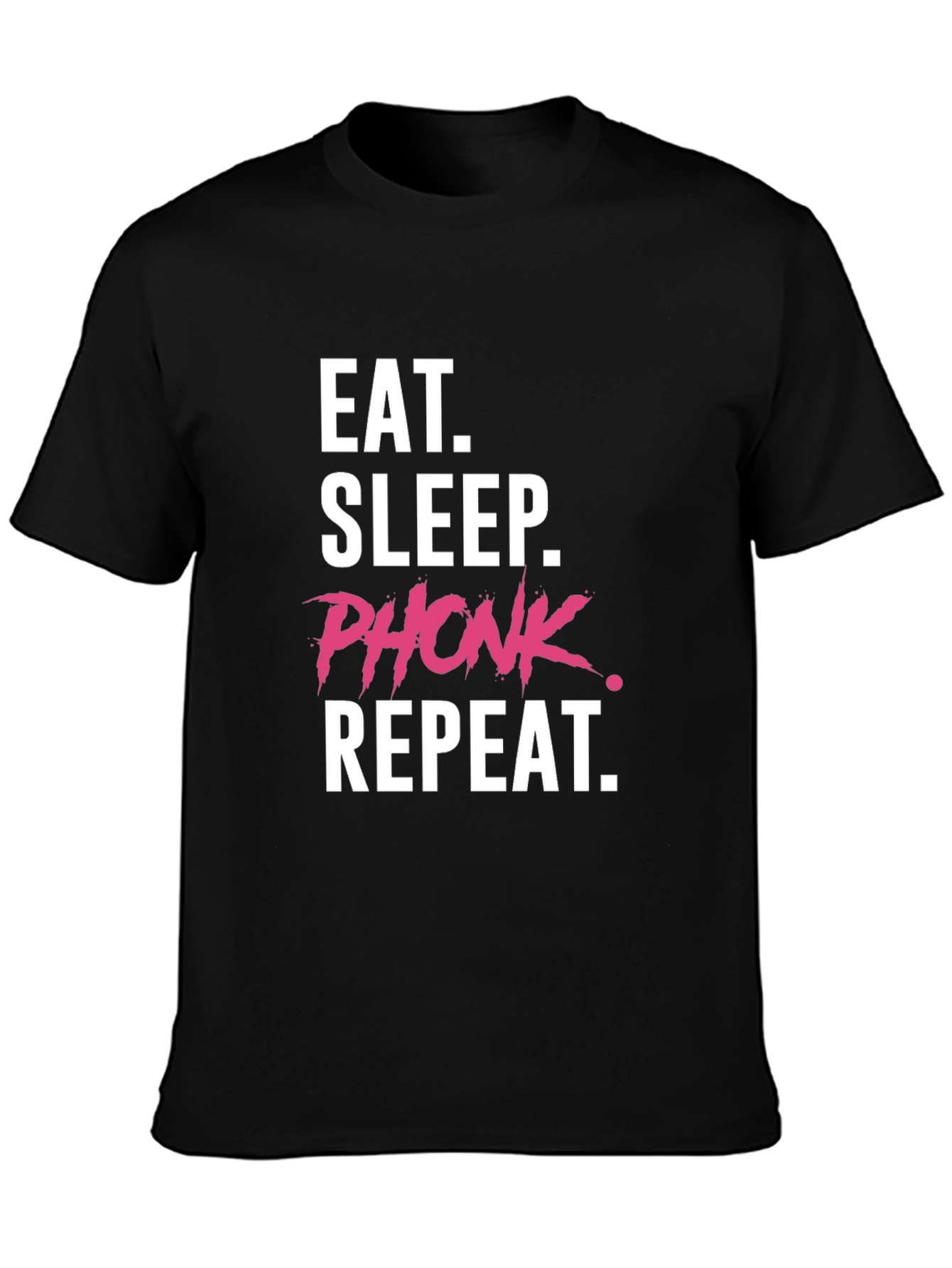 Eat Sleep Phonk Repeat Black T-Shirt - 3