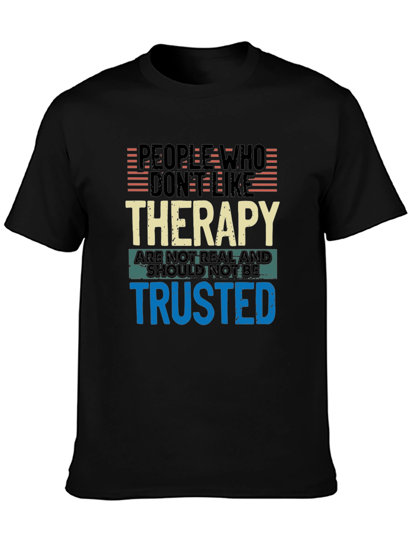 Black Therapy Humor Graphic Tee view 3