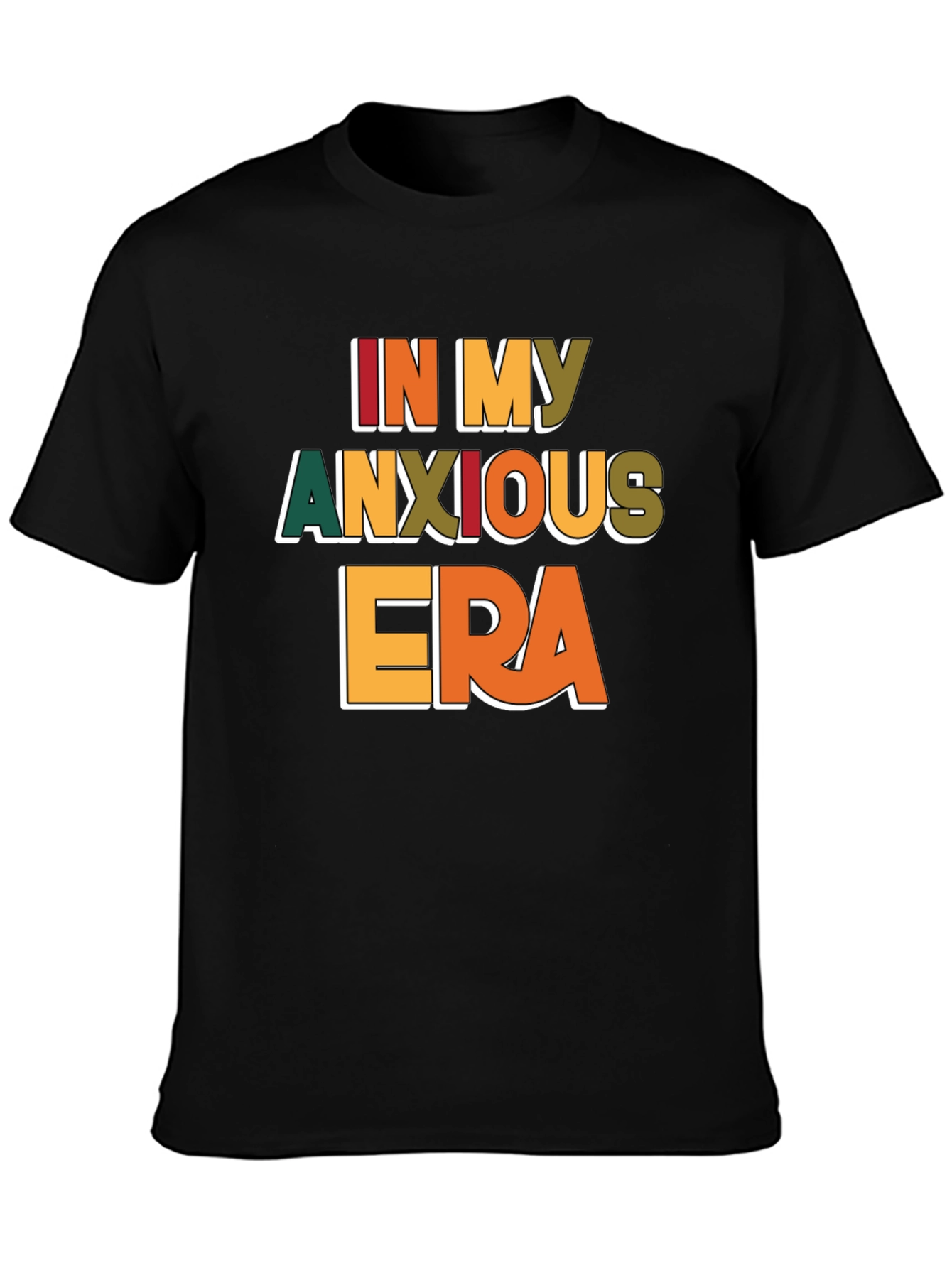 Black In My Anxious Era T-Shirt - Trendy Graphic Tee view 3