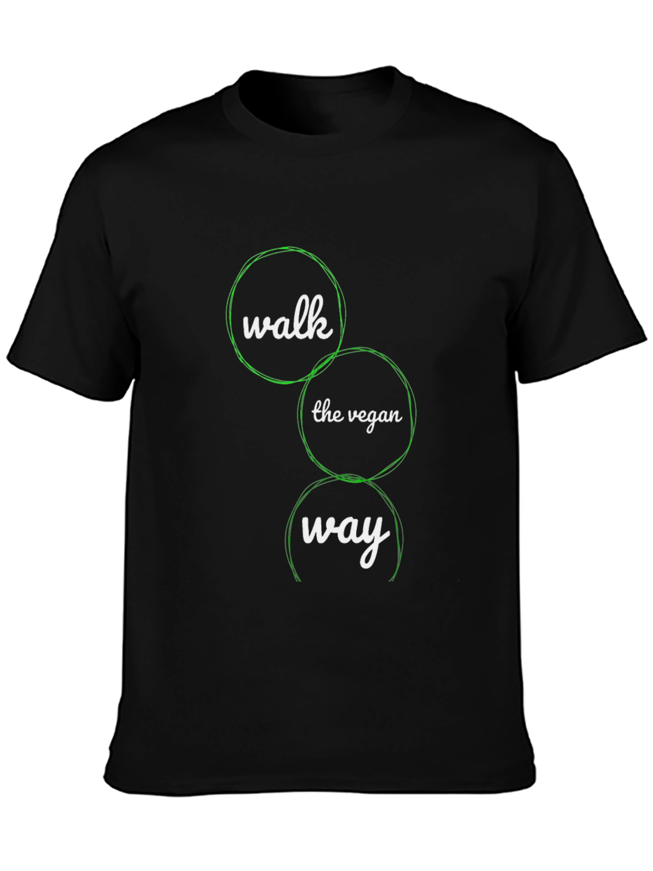 Black Vegan Way Black T-Shirt - Eco-Friendly Fashion view 3