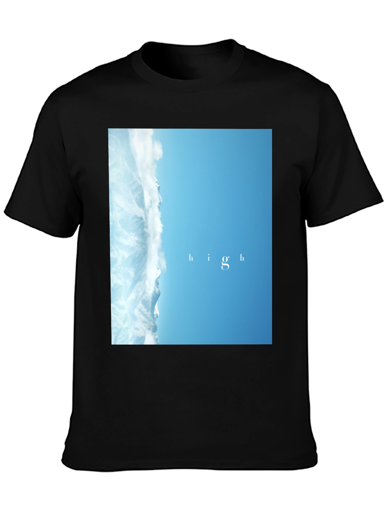 Black High Sky Graphic Black T-Shirt view 3