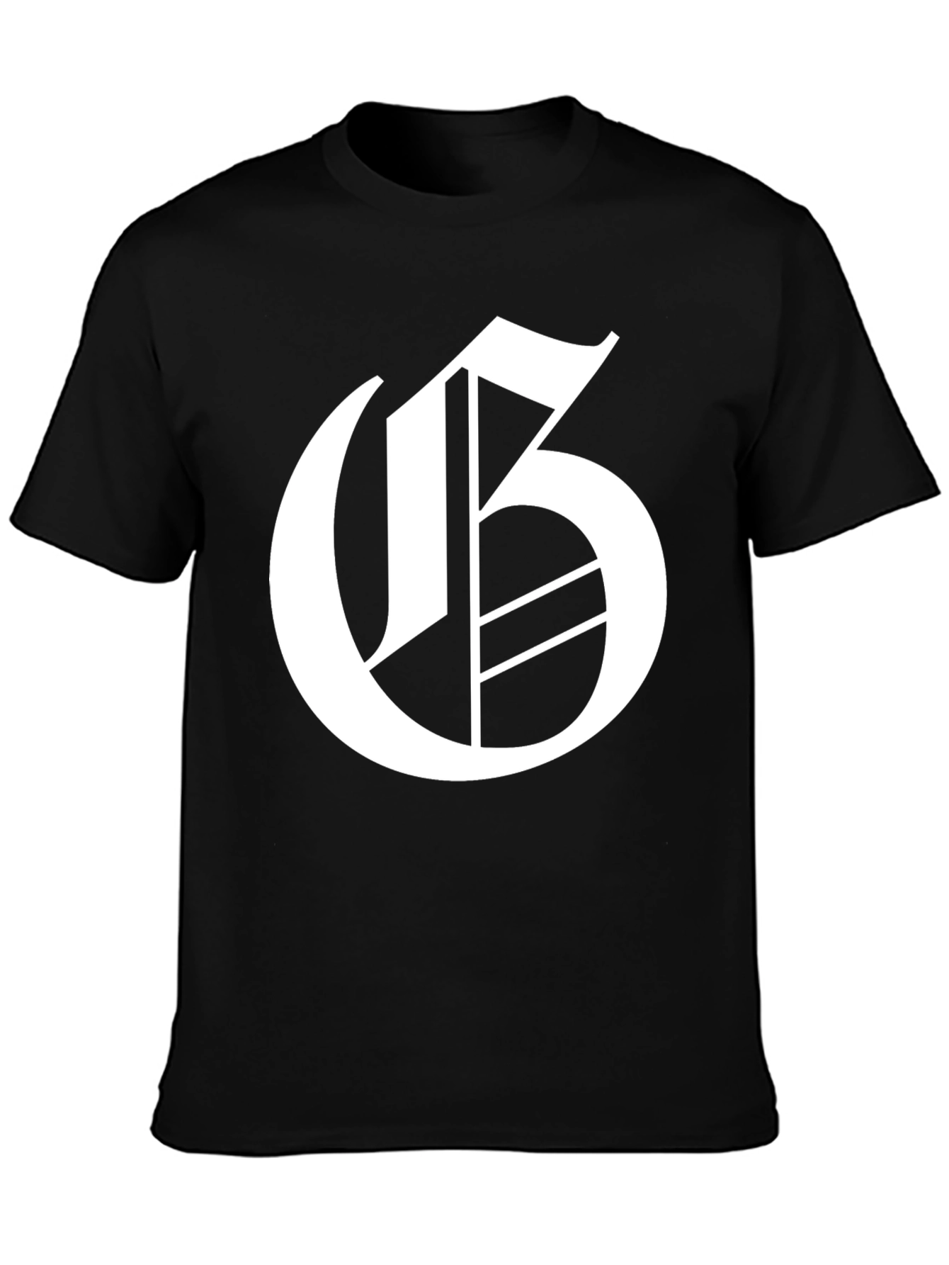 Black Letter G Graphic Tee - Black Cotton Blend view 3