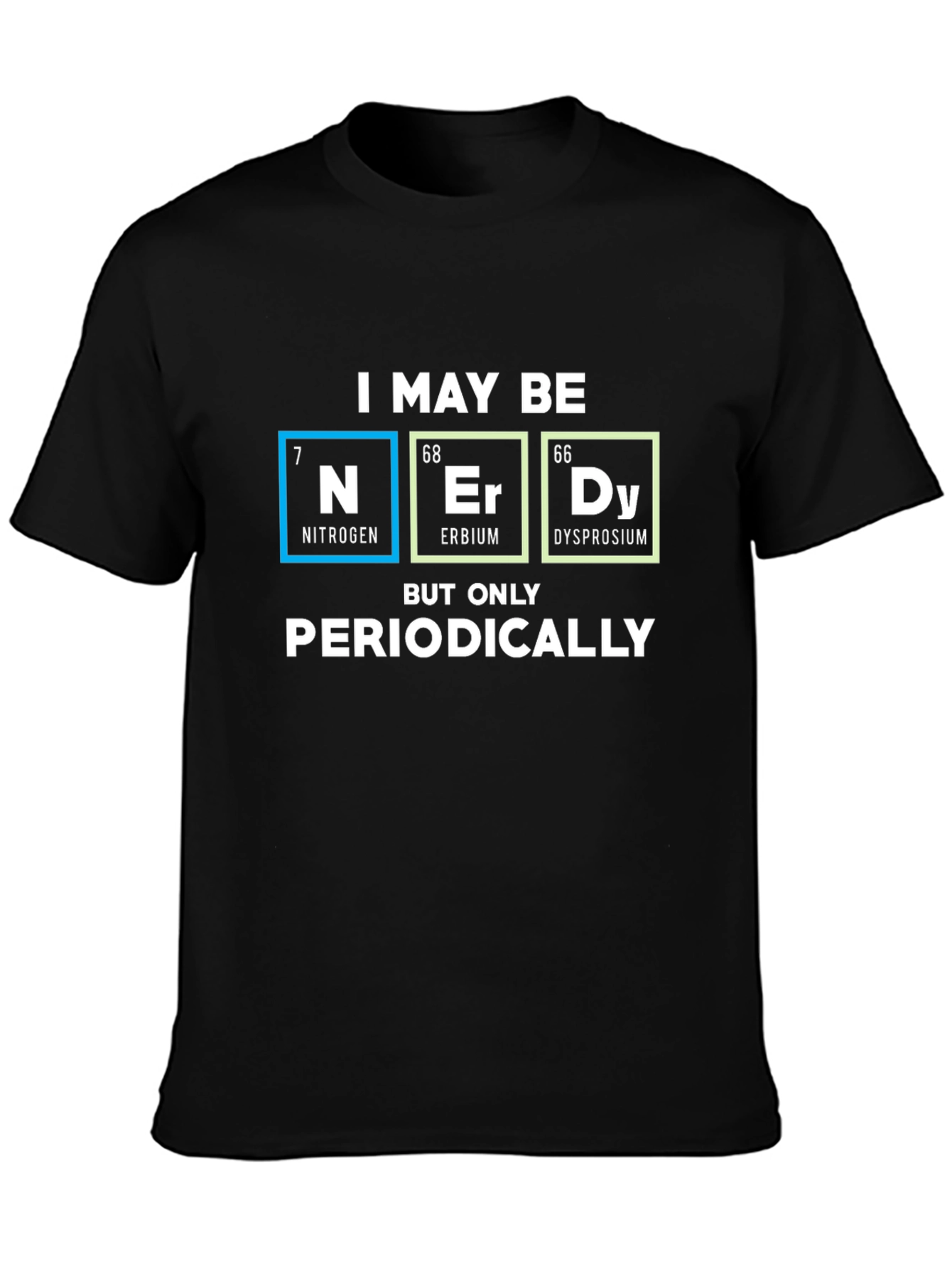 Black Nerdy Periodic Table T-Shirt - Science Geek Tee view 3