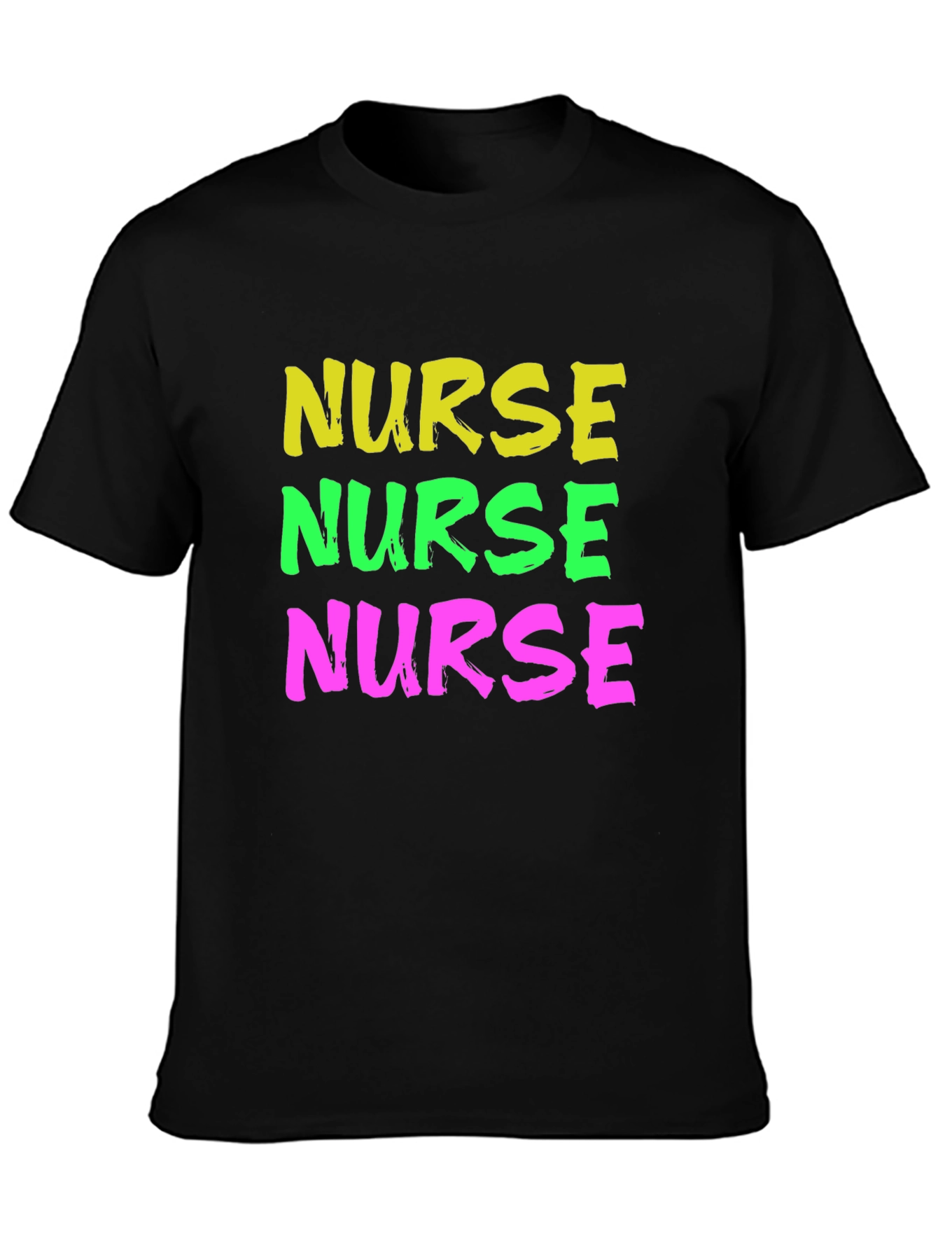 Black Nurse Stack Graphic Tee - Black Cotton view 3