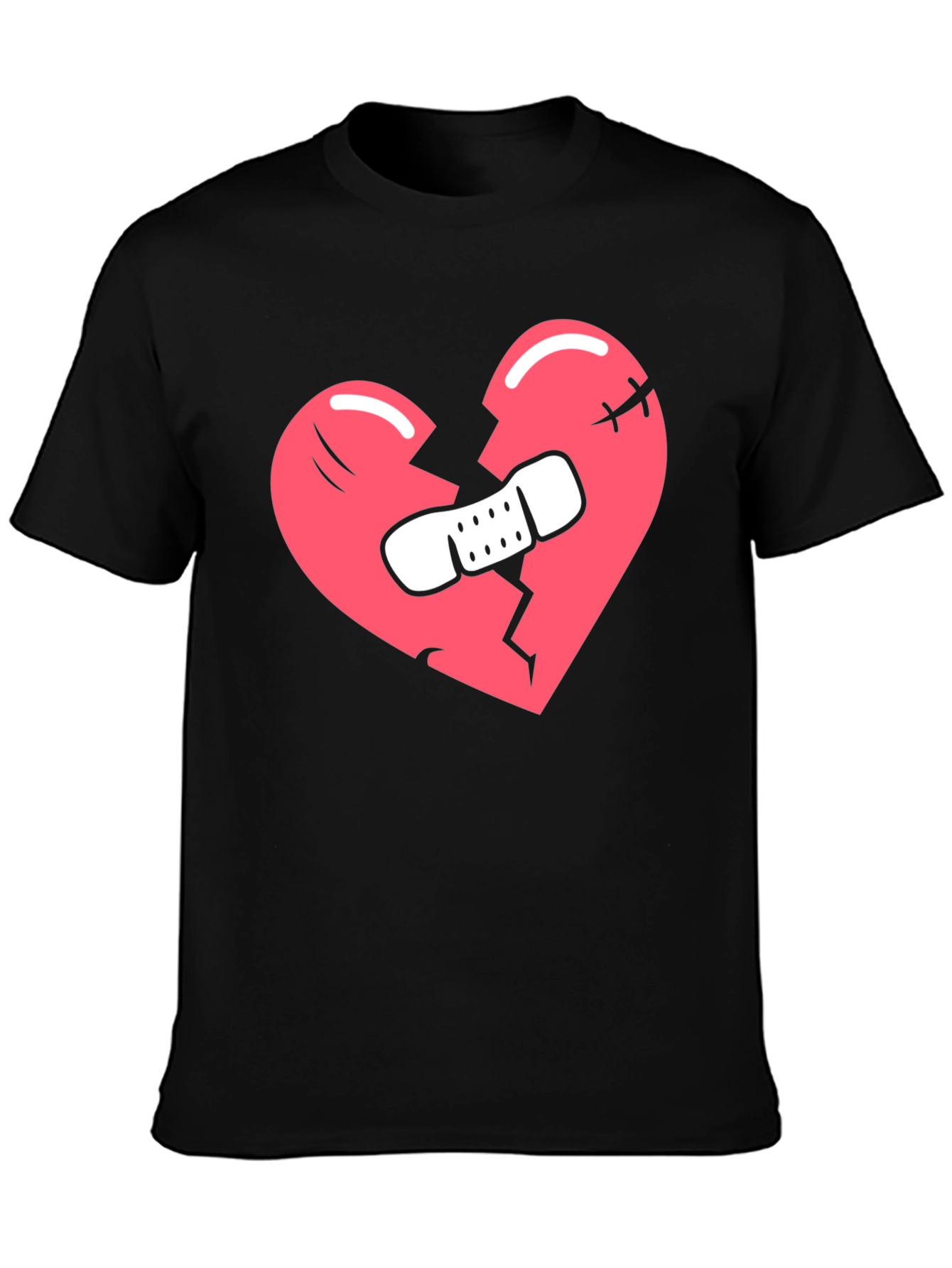 Black Broken Heart T-Shirt - Black Graphic Tee view 3