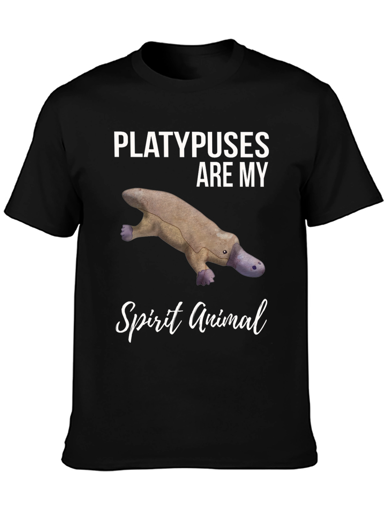 Black Platypus Spirit Animal Graphic Tee view 3