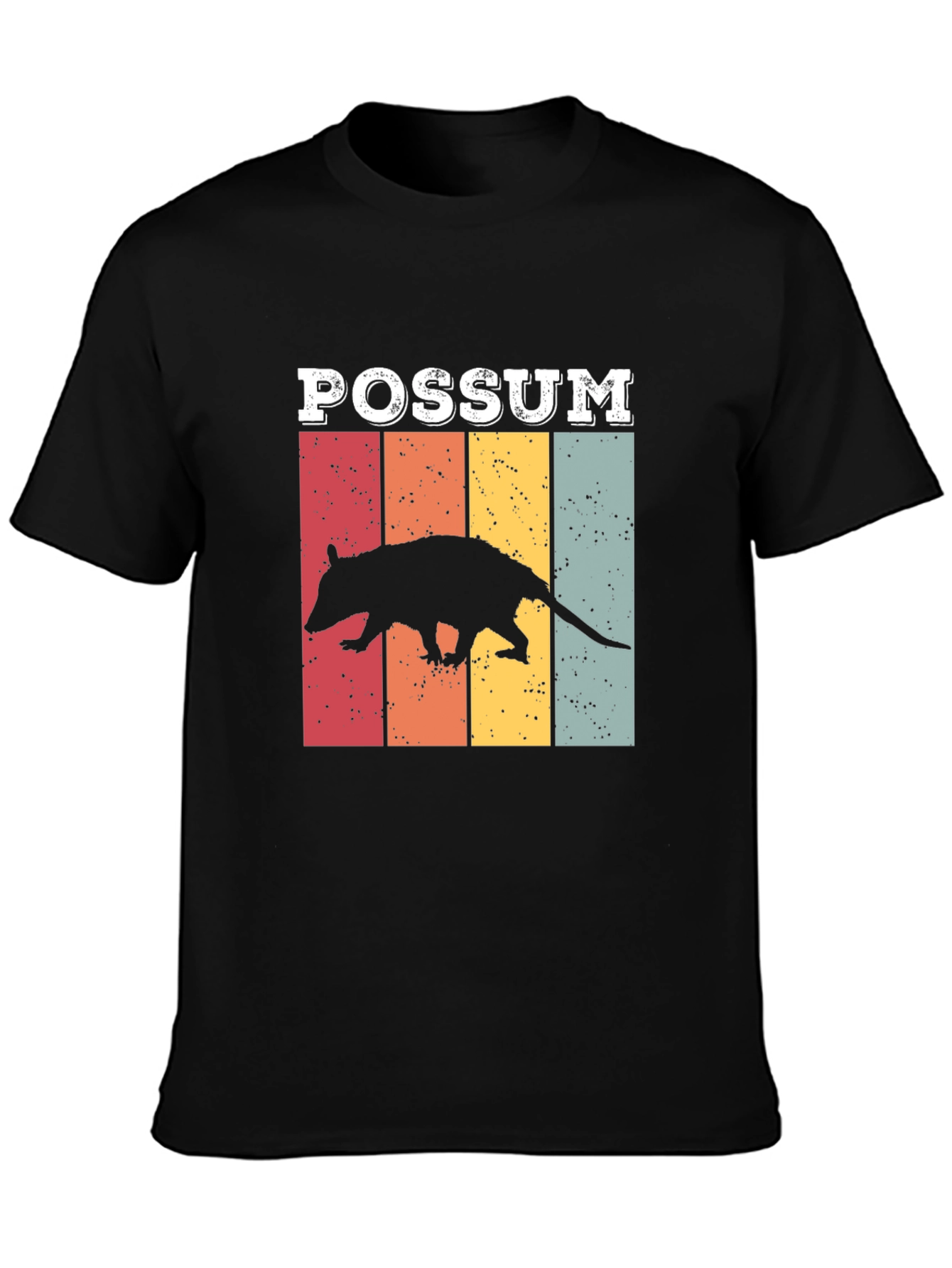 Black Vintage Possum Graphic Tee view 3