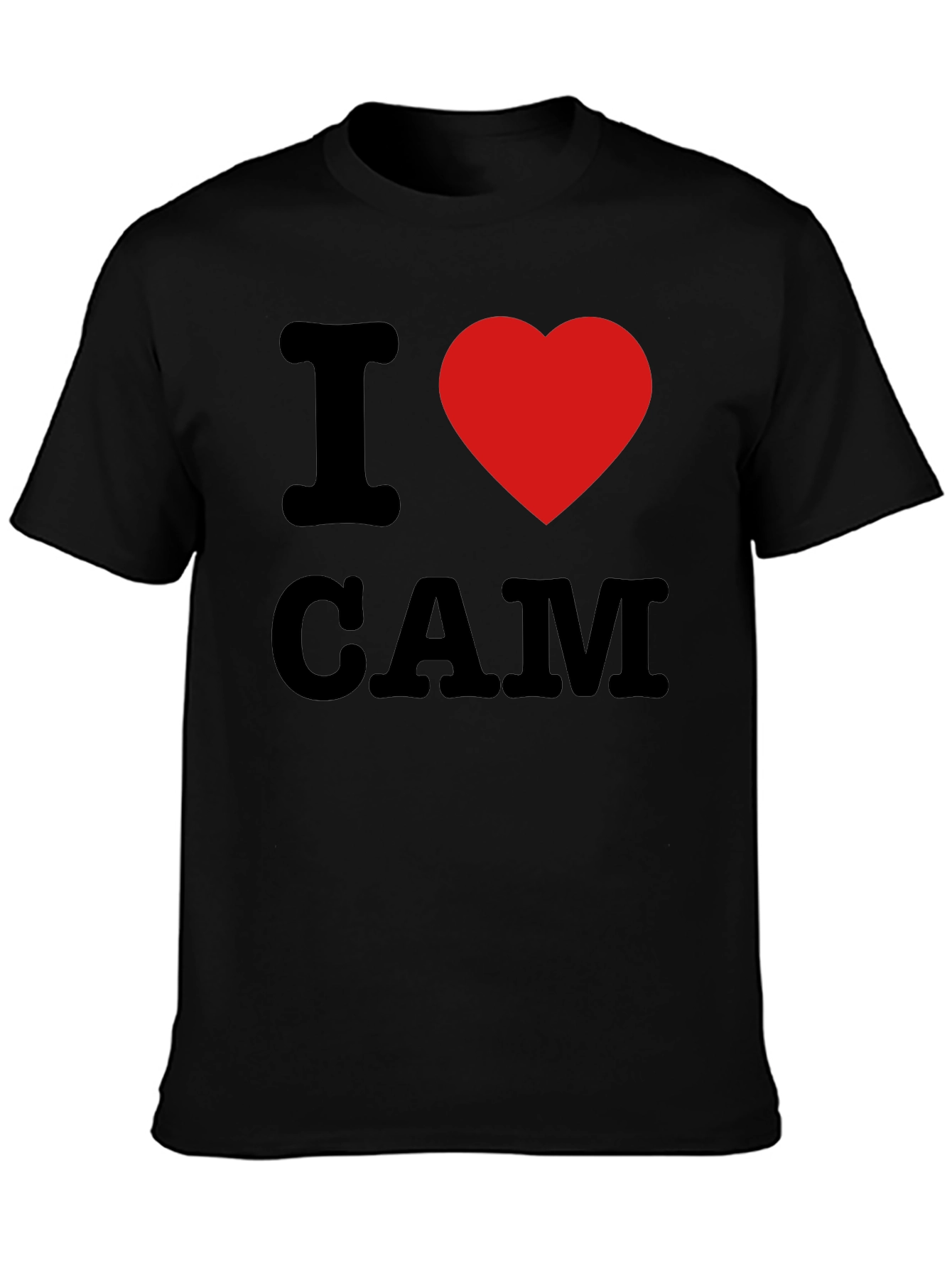 Black I Heart CAM T-Shirt - Classic Tee view 3