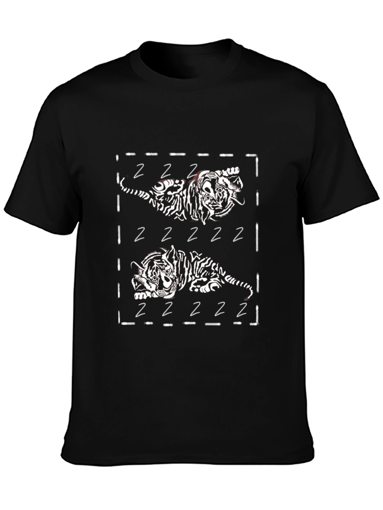 Black Black Tiger Graphic Tee - Stylish and Unique view 3
