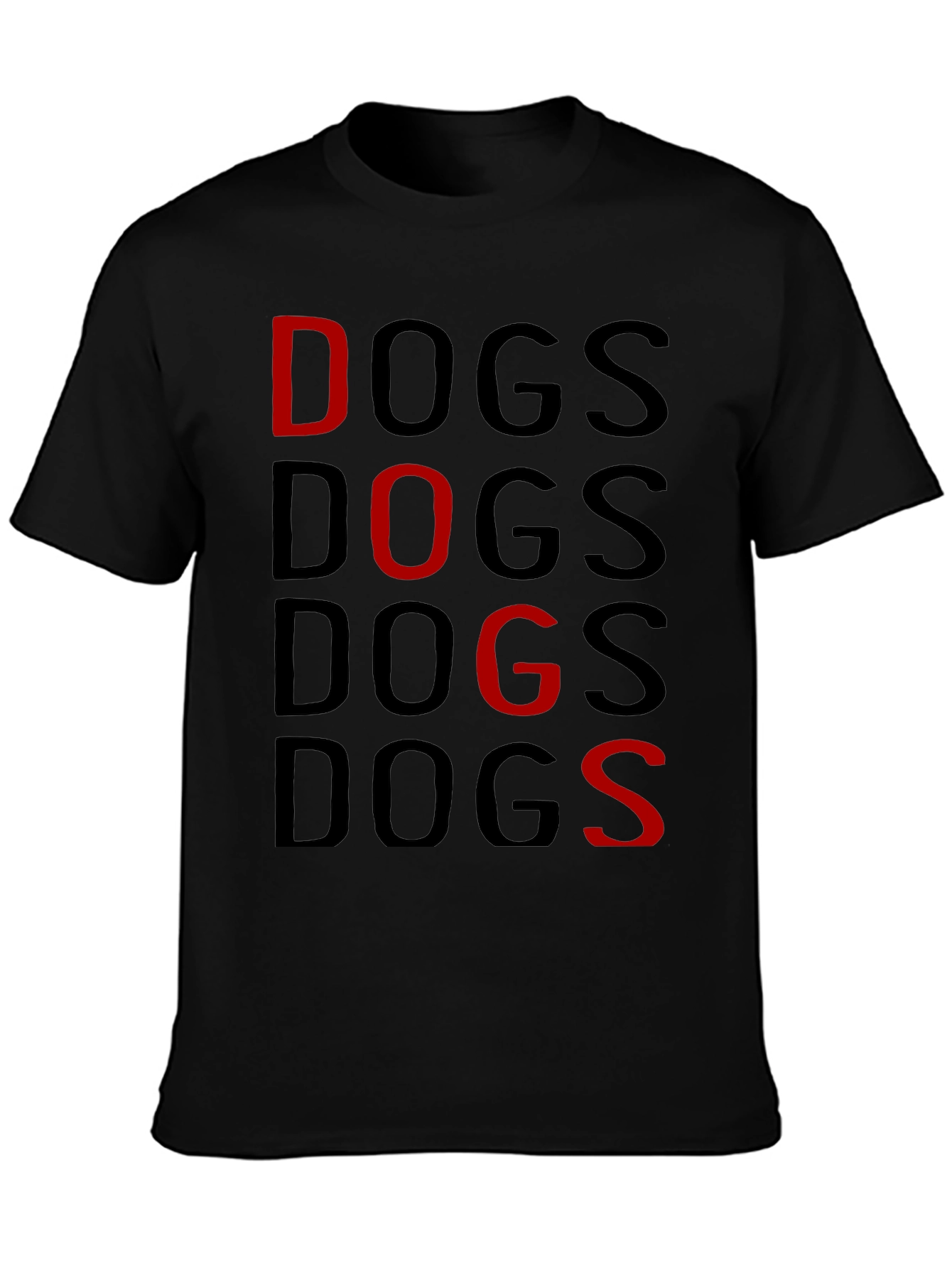 Black Dogs Graphic Print T-Shirt view 3