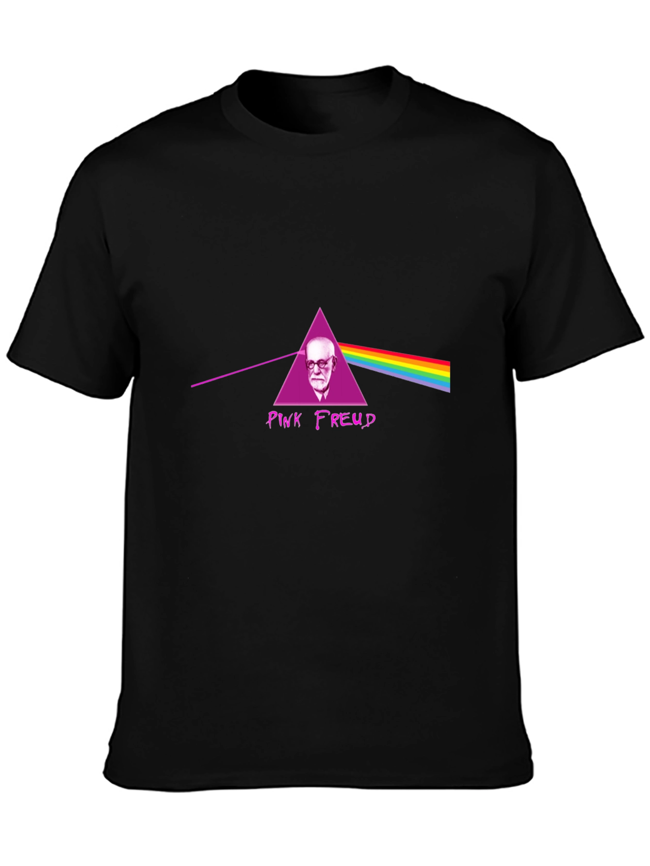 Black Pink Freud T-Shirt - Dark Side Parody view 3