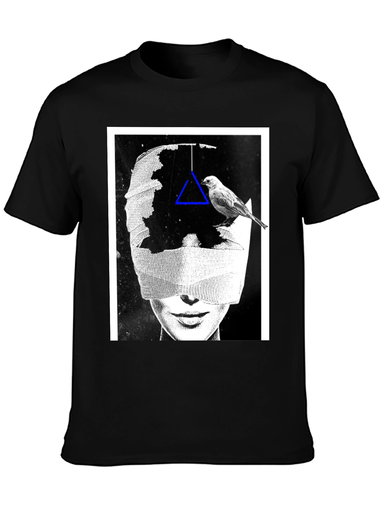 Black Abstract Graphic Print T-Shirt view 3