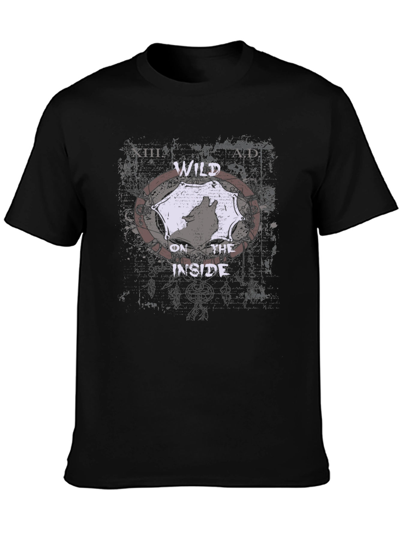 Black Wild Inside Graphic Tee - Men's Black T-Shirt view 3