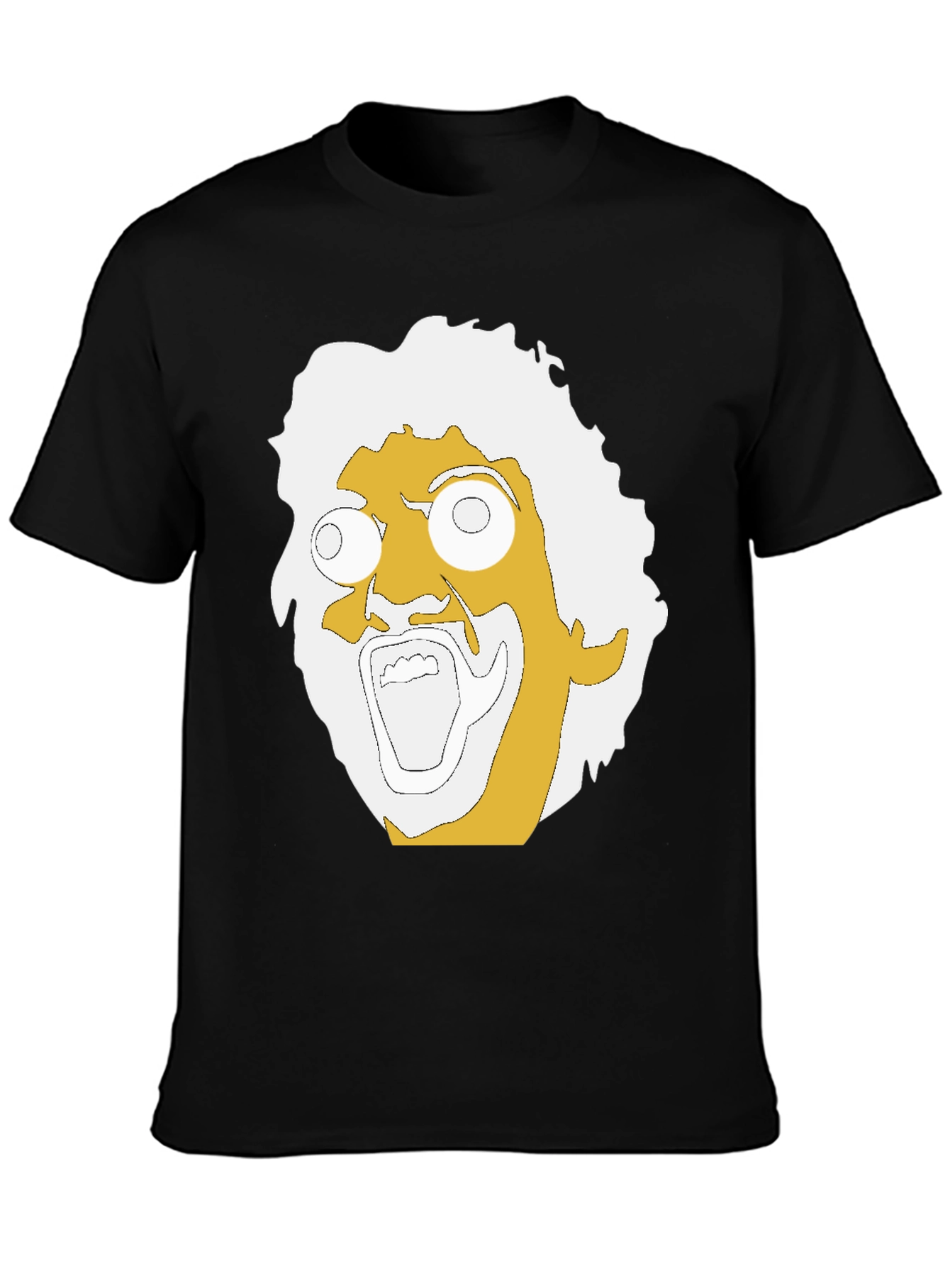 Black Cartoon Scream Black T-Shirt view 3
