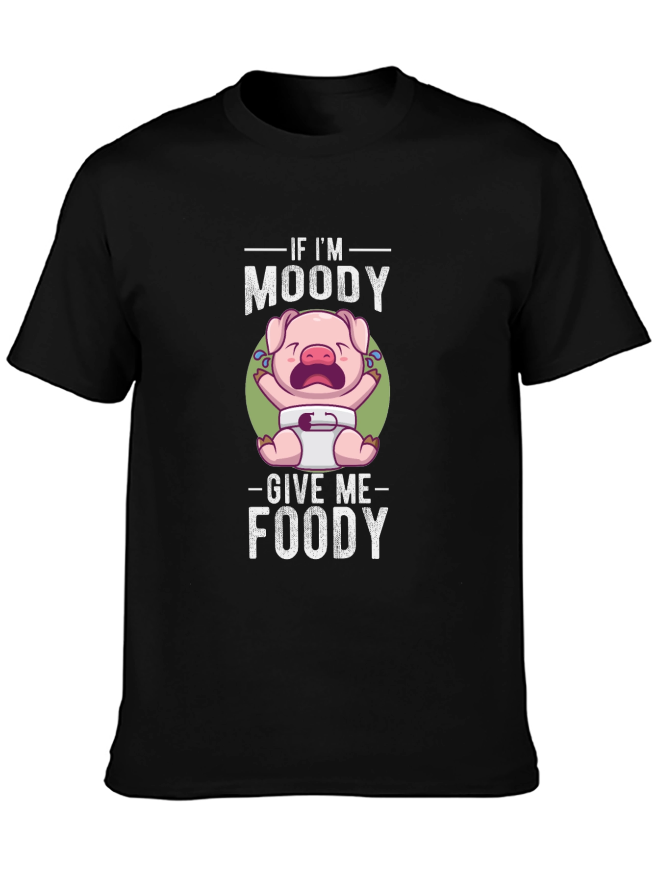 Black Moody Piggy T-Shirt view 3