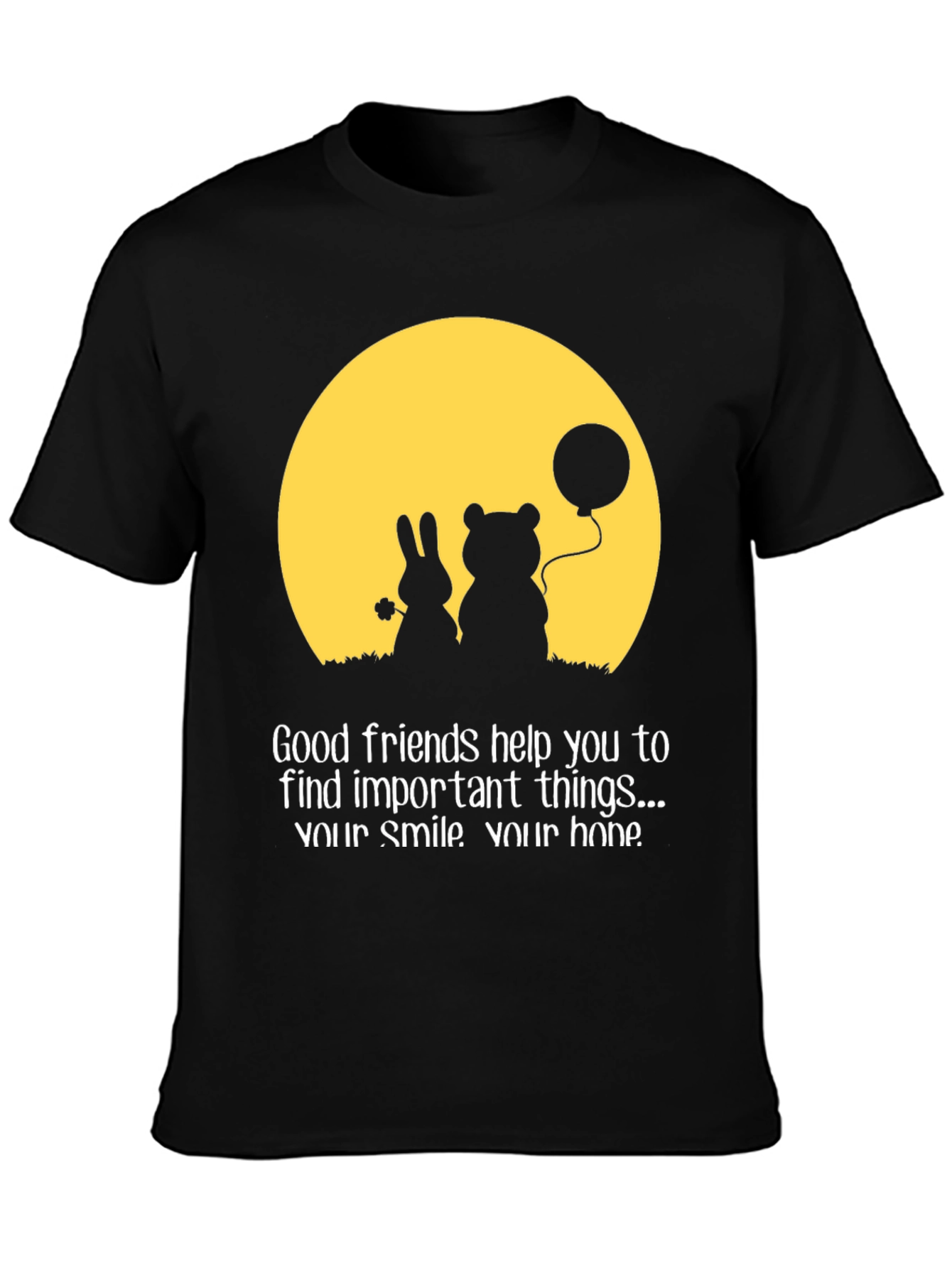 Black Good Friends T-Shirt view 3