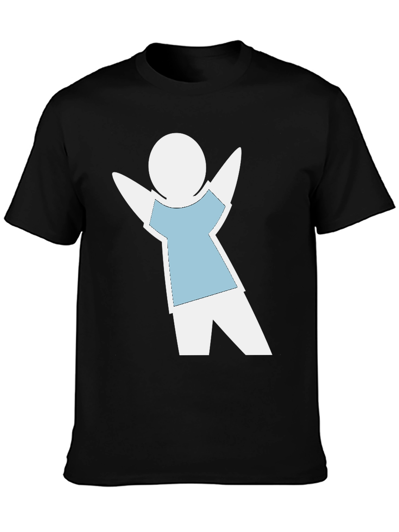 Black Whimsical Stick Figure Tee view 3