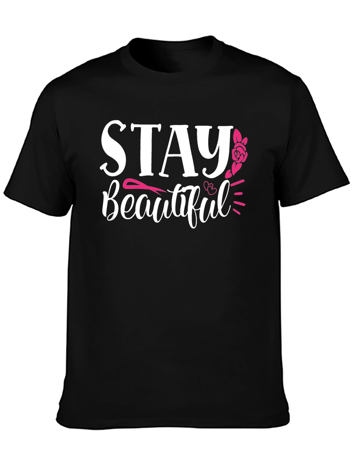 Black Stay Beautiful Graphic T-Shirt - Black view 3