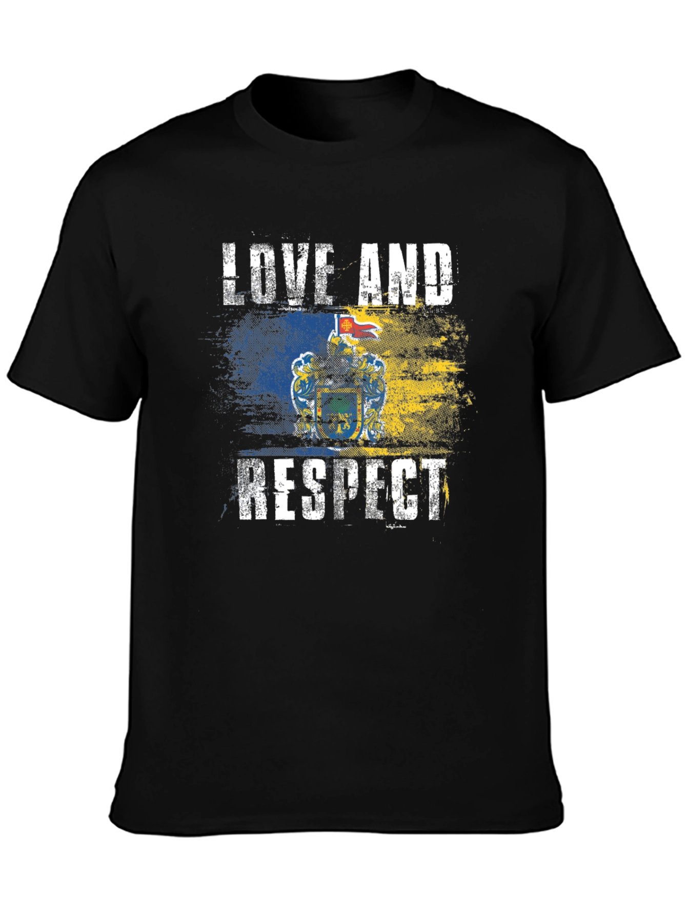 Black Love and Respect New Jersey Flag T-Shirt view 3