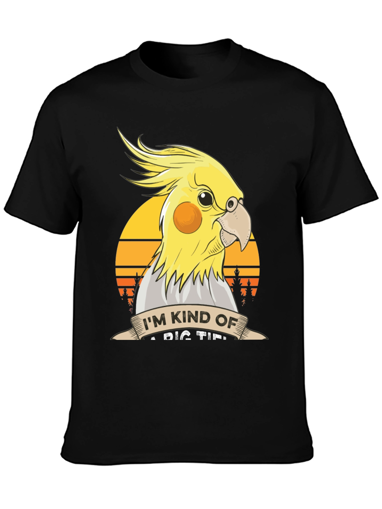 Black Cockatiel T-Shirt: Big Tipper Bird Lover Tee view 3