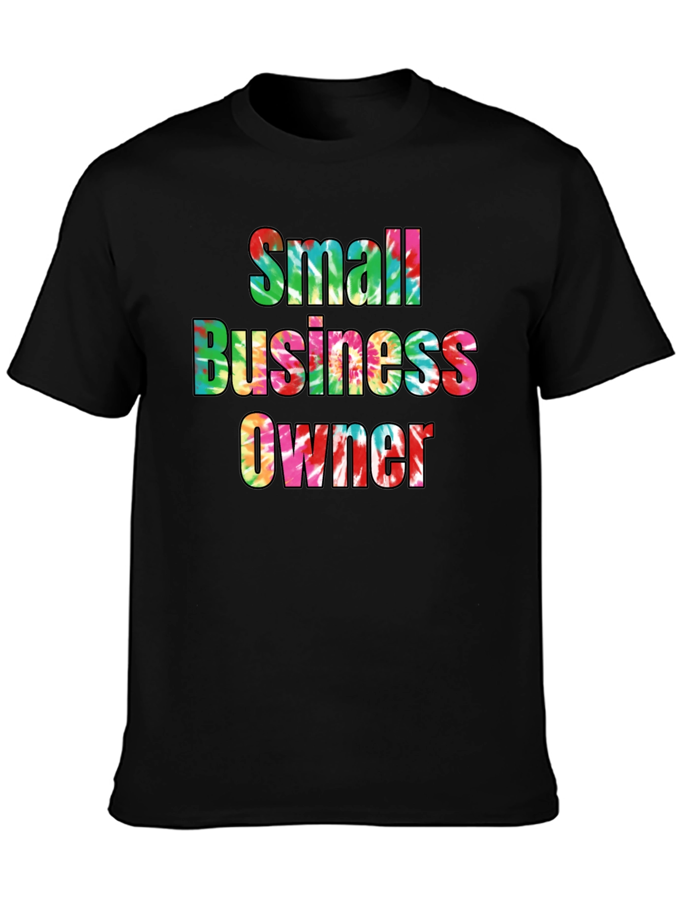 Black Small Business Owner Tie Dye T-Shirt view 3