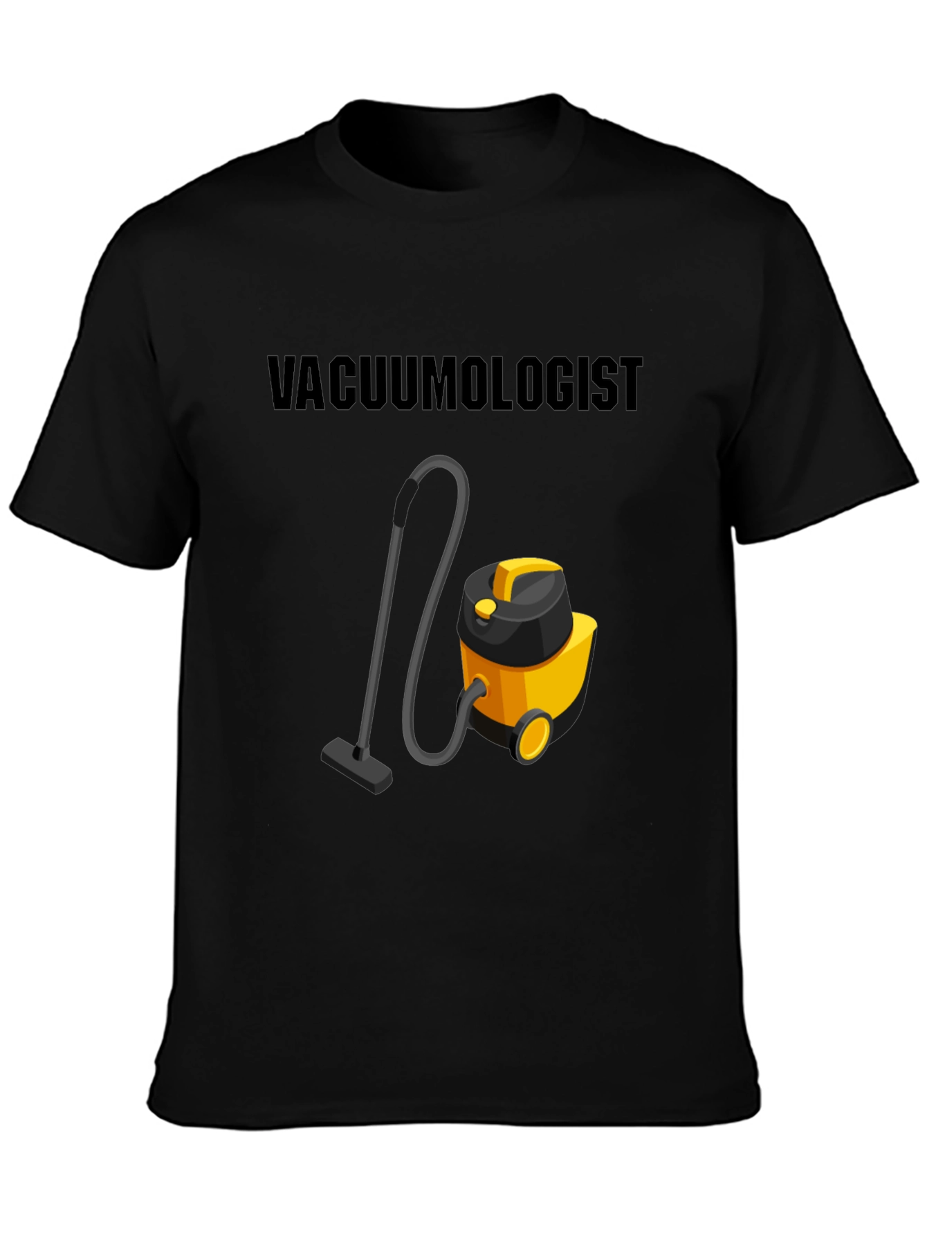 Black Vacuumologist T-Shirt - Novelty Cleaning Humor Tee view 3