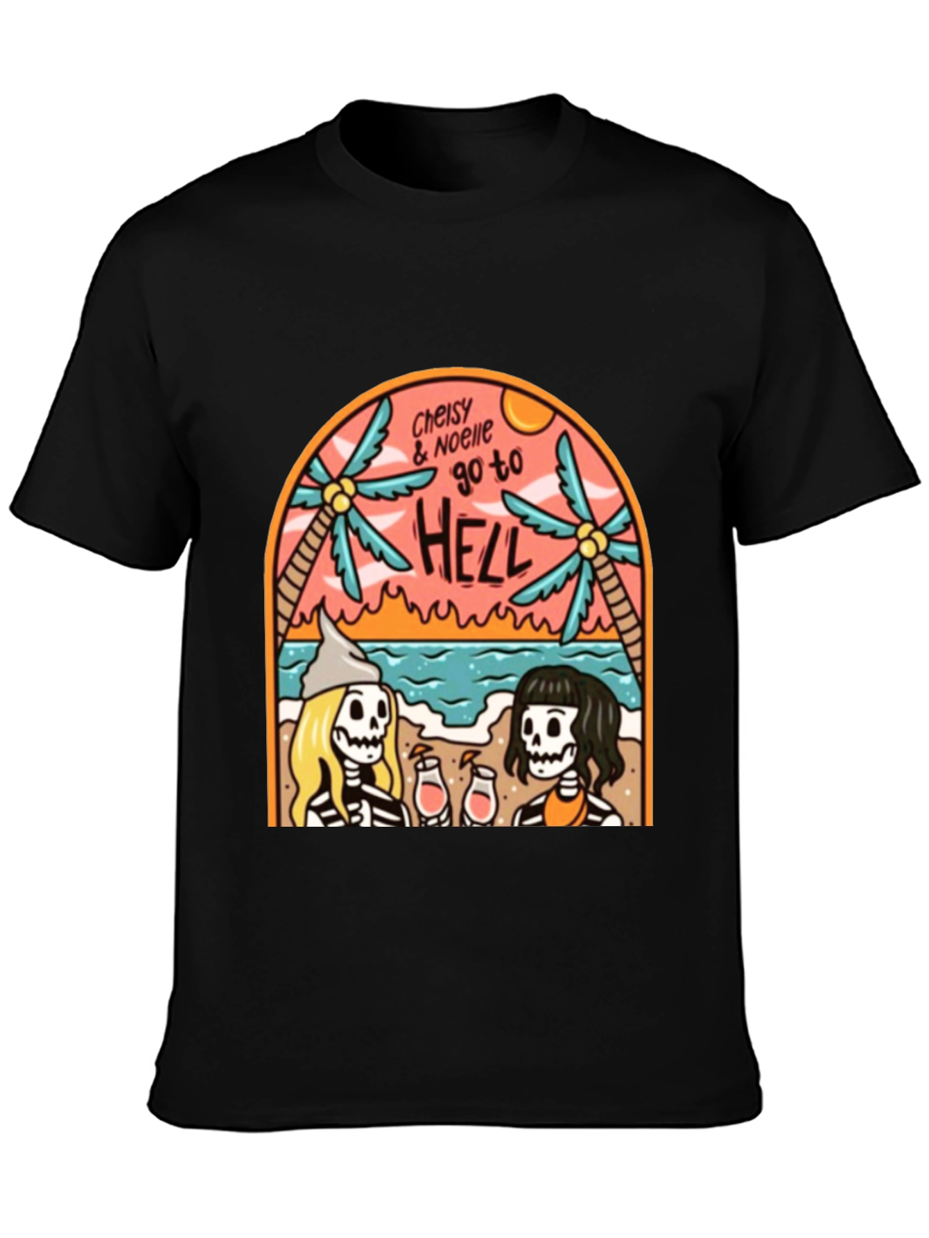 Black Cheisy & Noelle Go To HELL T-Shirt view 3