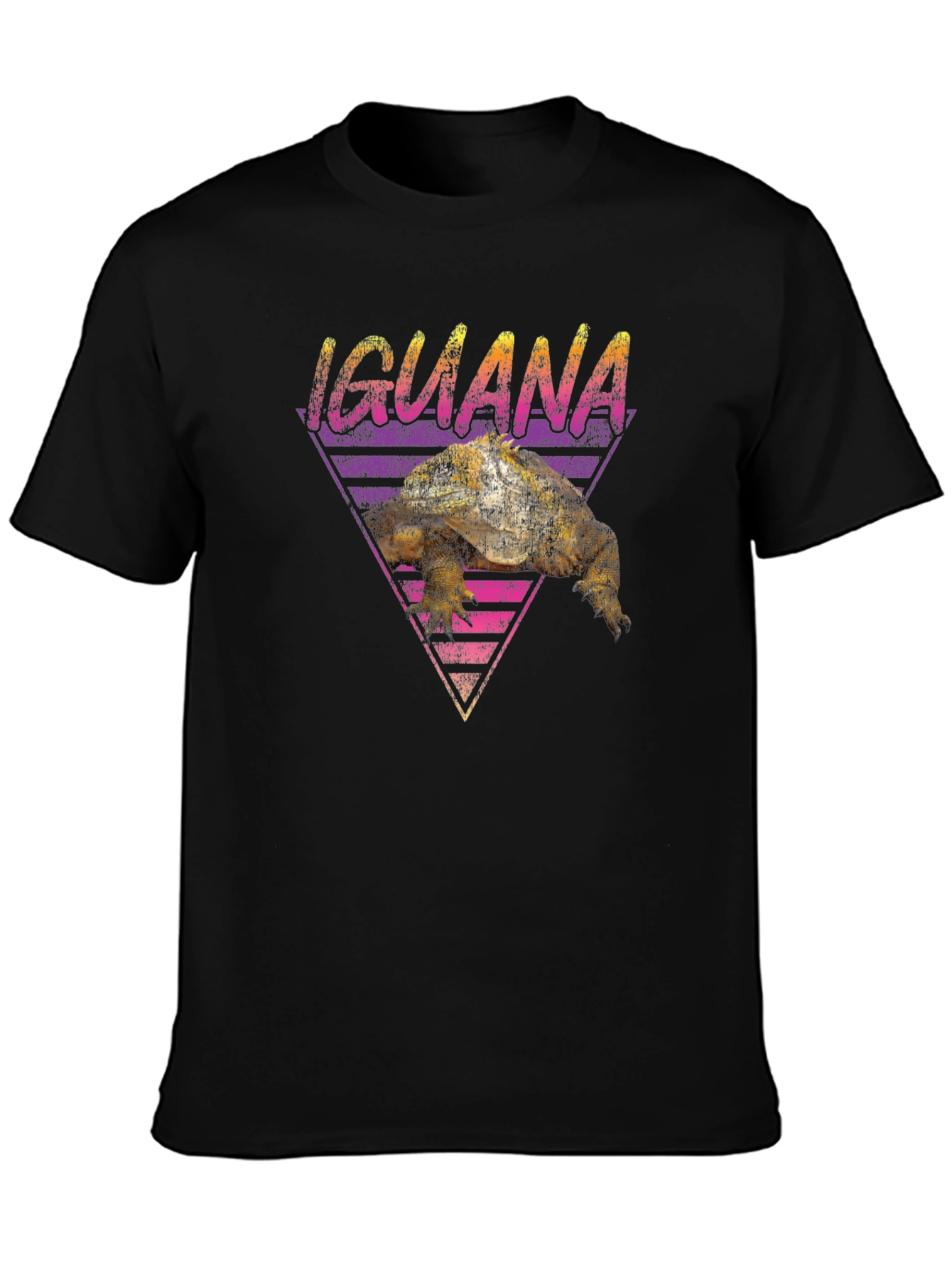 Black Iguana Graphic T-Shirt - Retro Style Tee view 3
