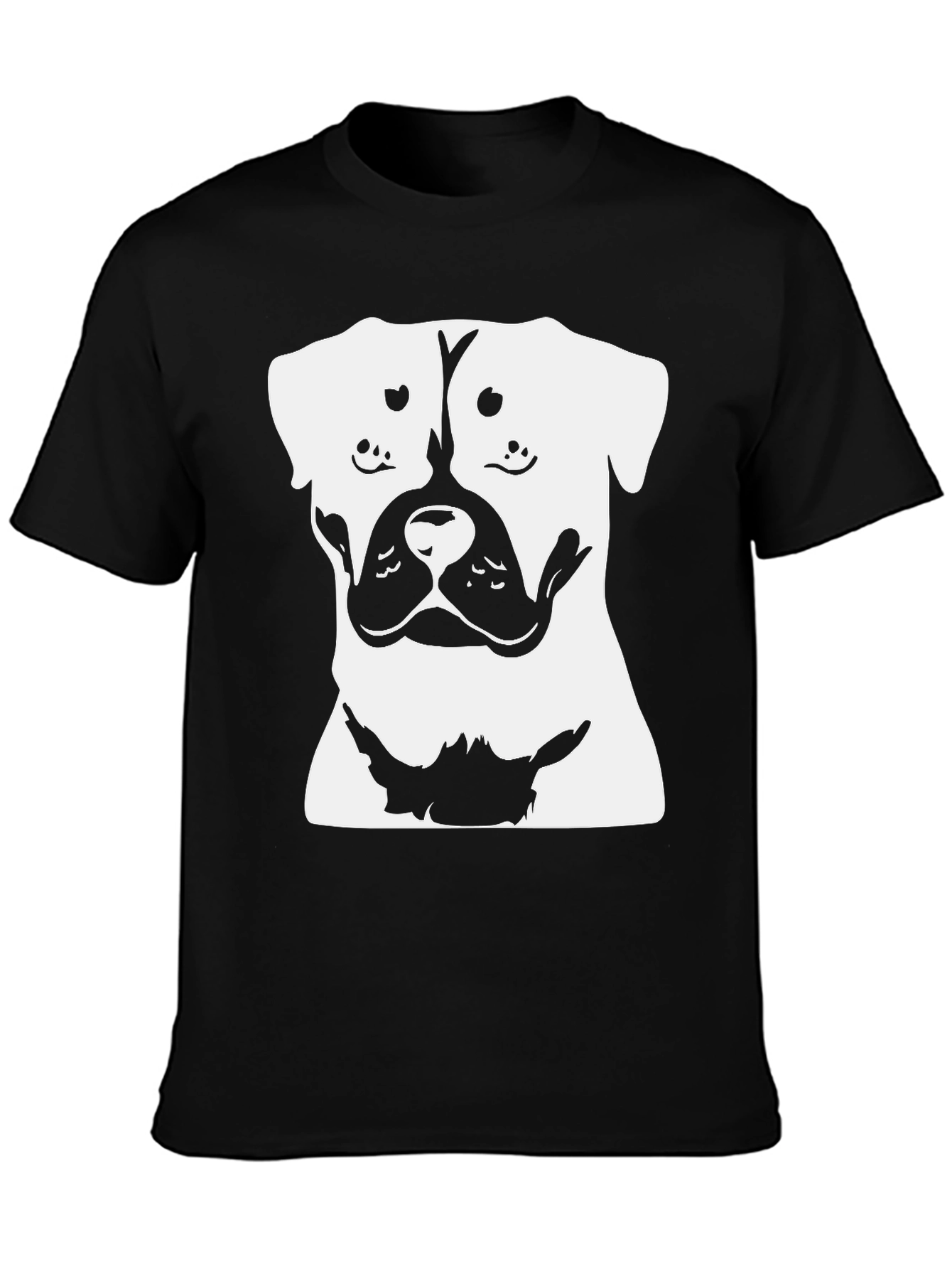 Black Dog Graphic T-Shirt - Black Cotton Blend view 3