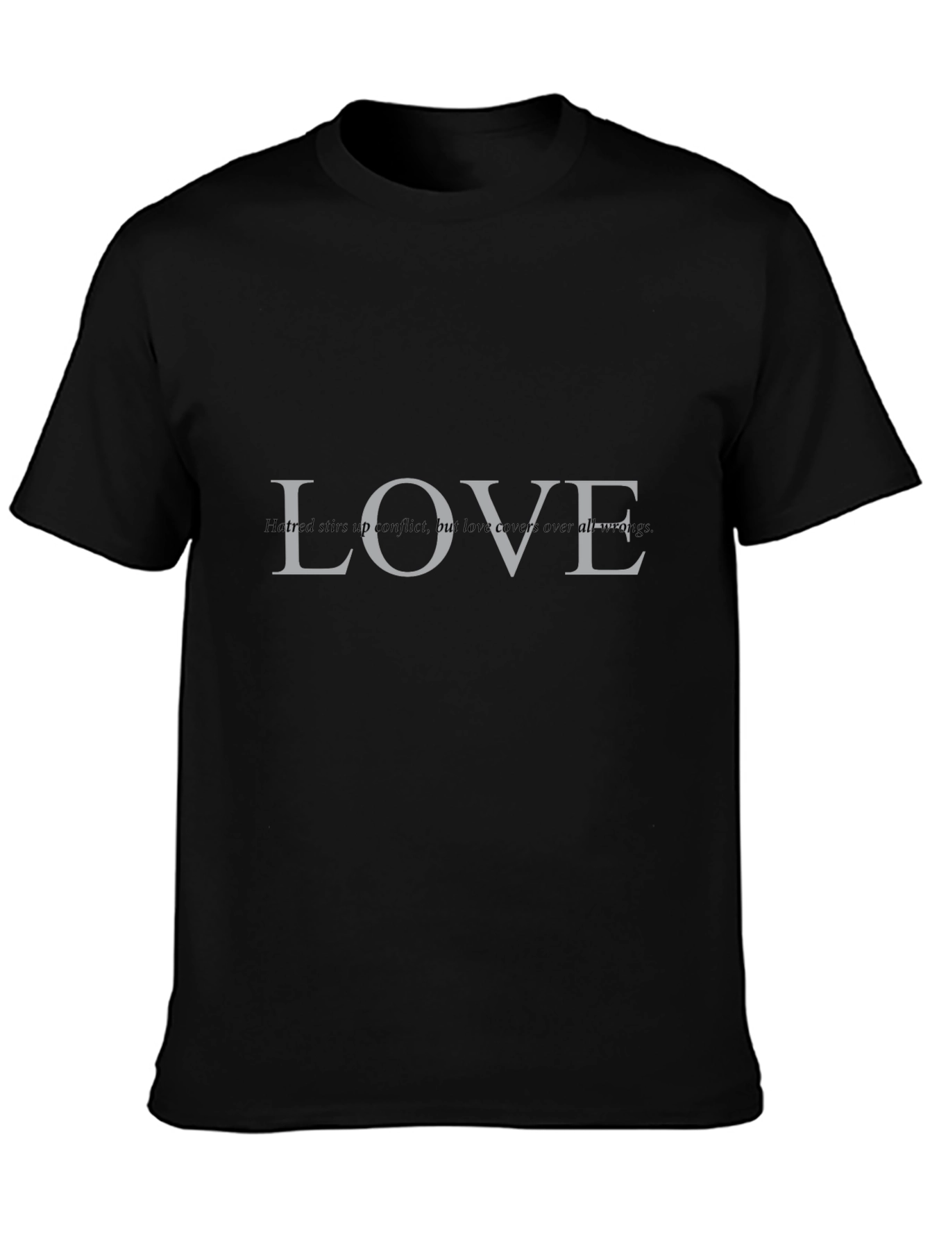 Black Love Covers All Wrongs Graphic Tee - Black view 3