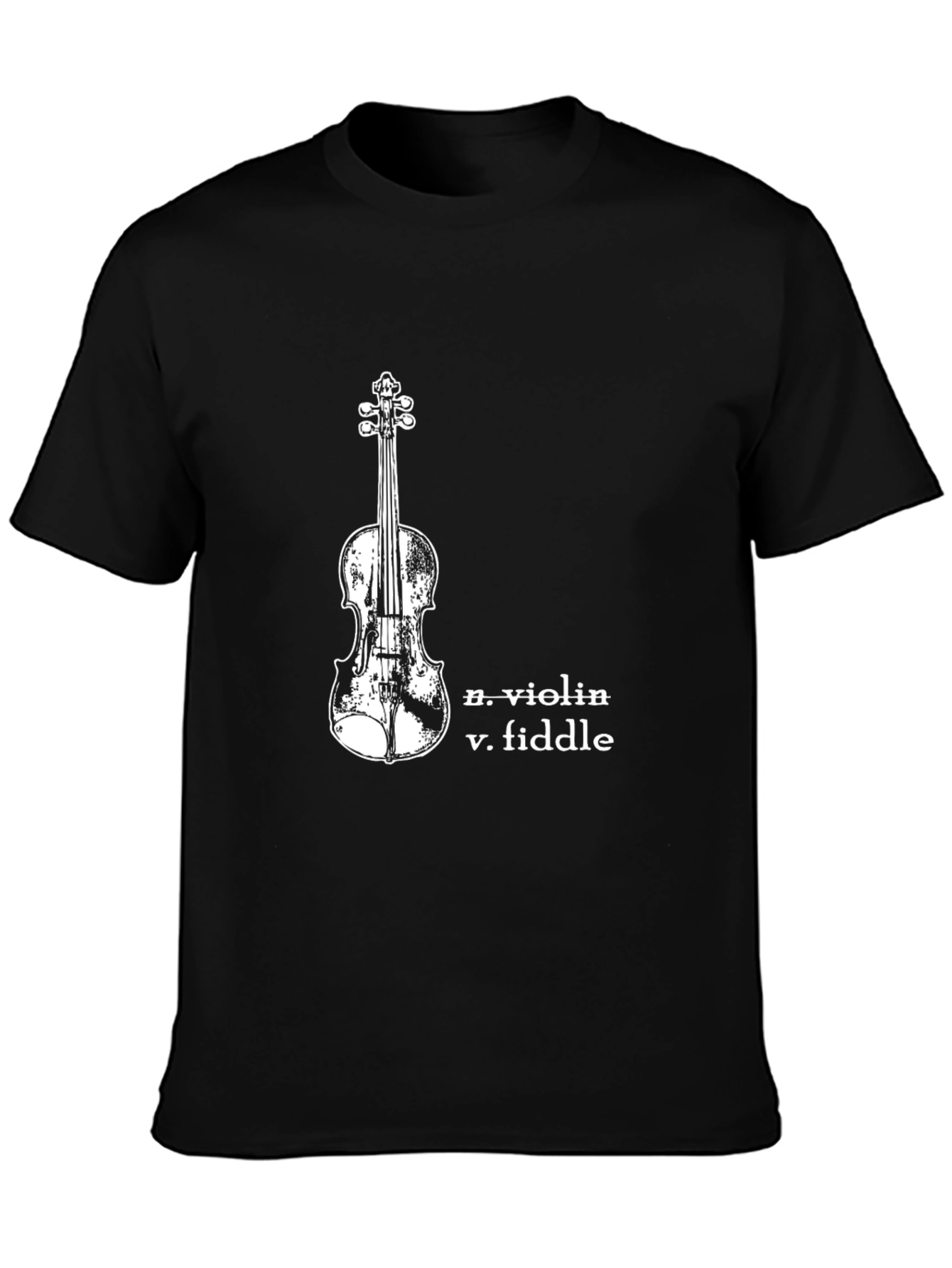 Black Violin Fiddle Graphic T-Shirt - Musician Tee view 3