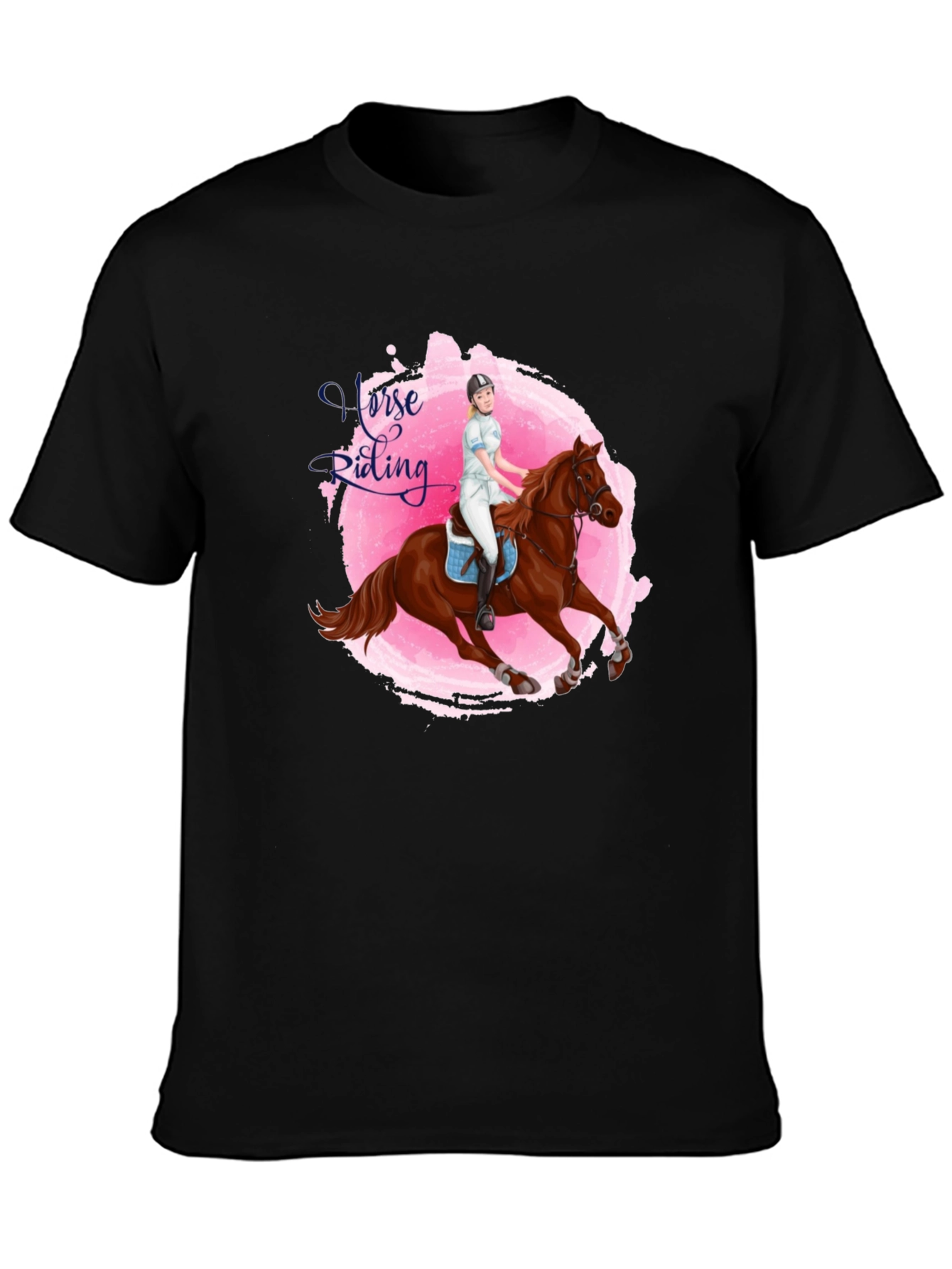 Black Horse Riding Graphic Tee - Equestrian Style view 3
