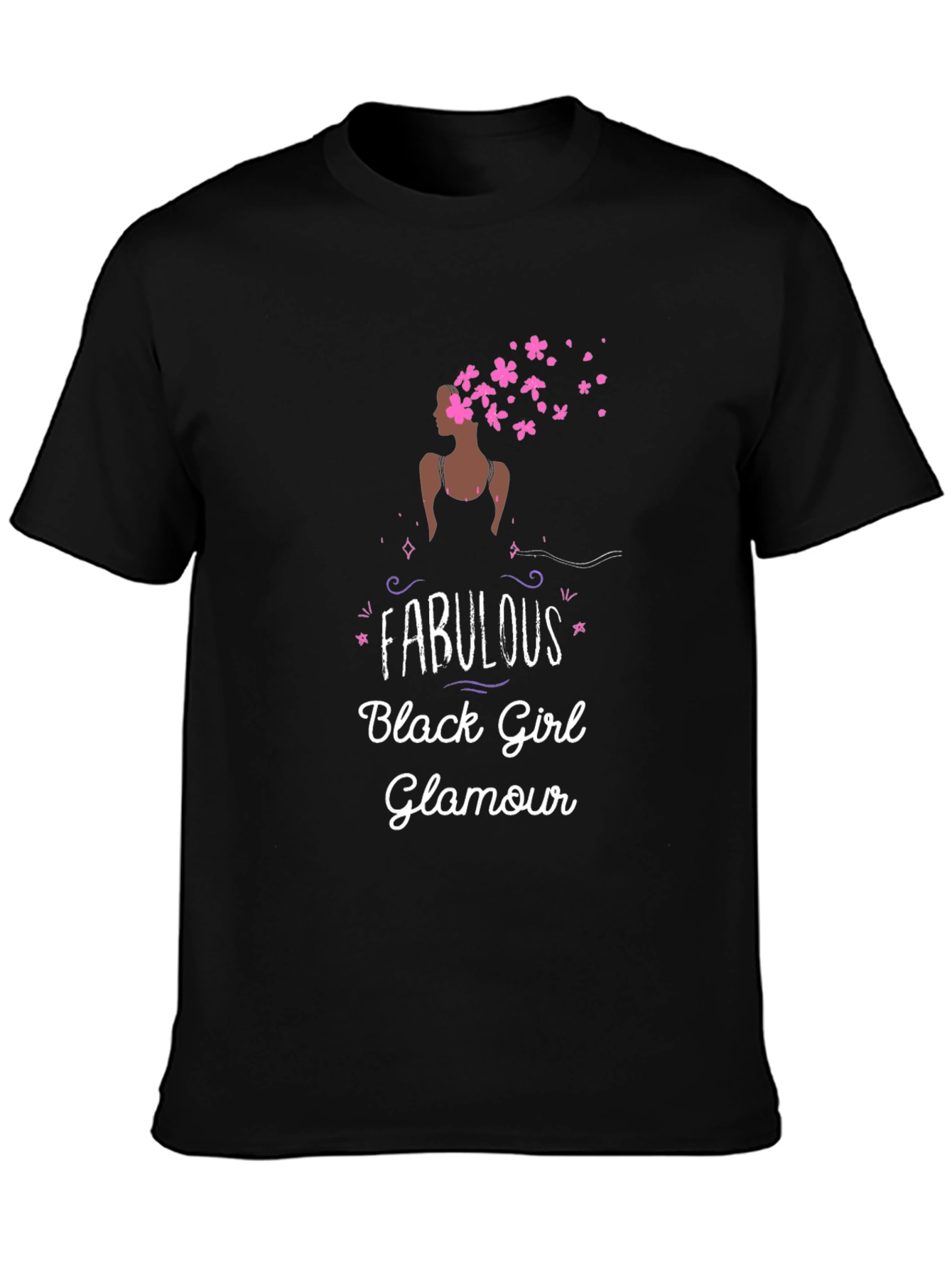 Black Fabulous Black Girl Glamour T-Shirt view 3