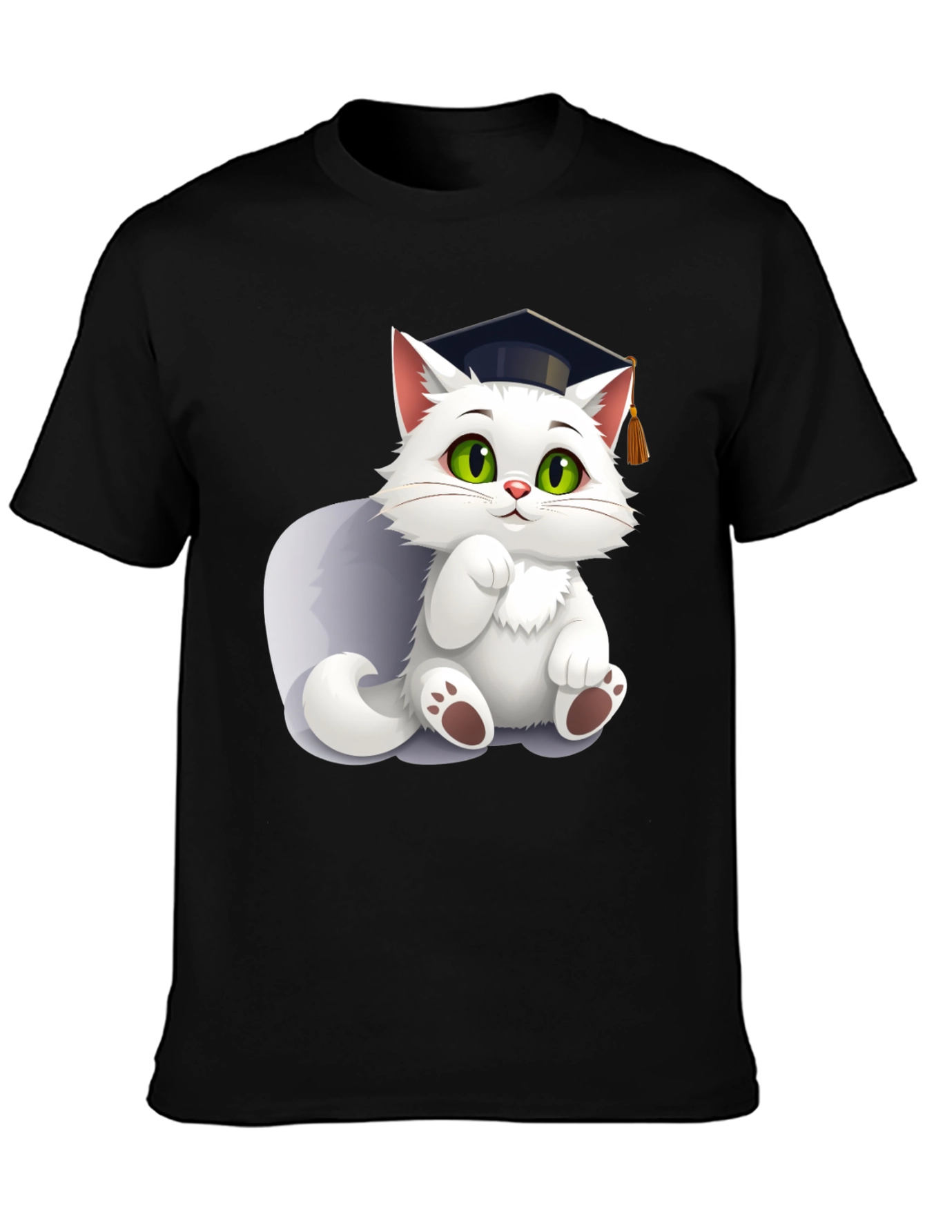 Black Cat Graduate T-Shirt view 3