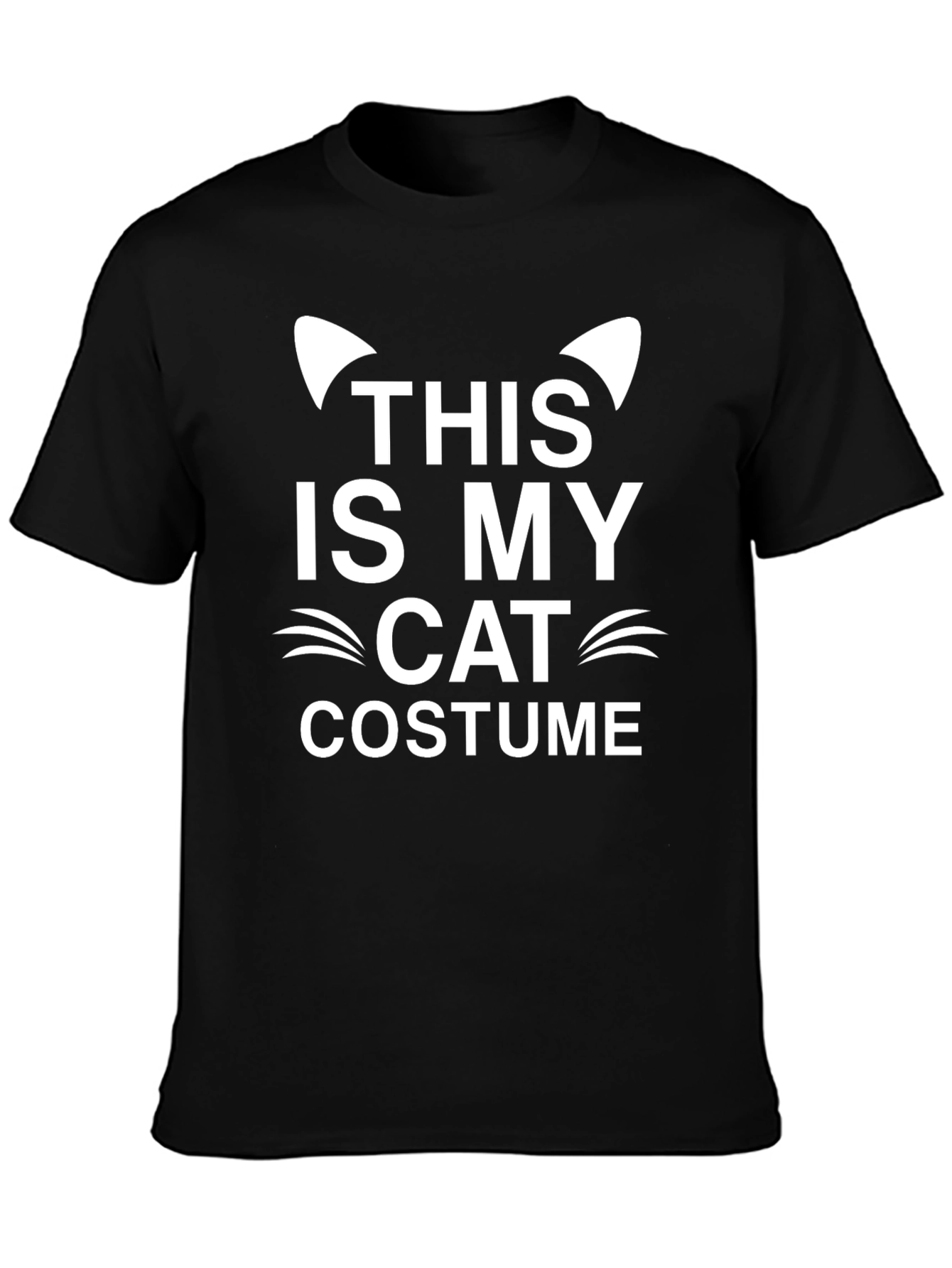 Black This Is My Cat Costume Funny Black T-Shirt view 3