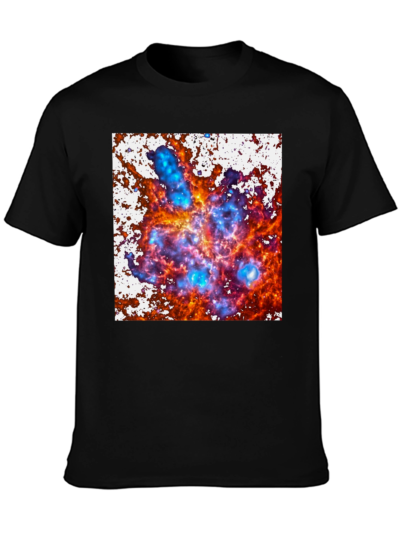 Black Nebula Print T-Shirt view 3