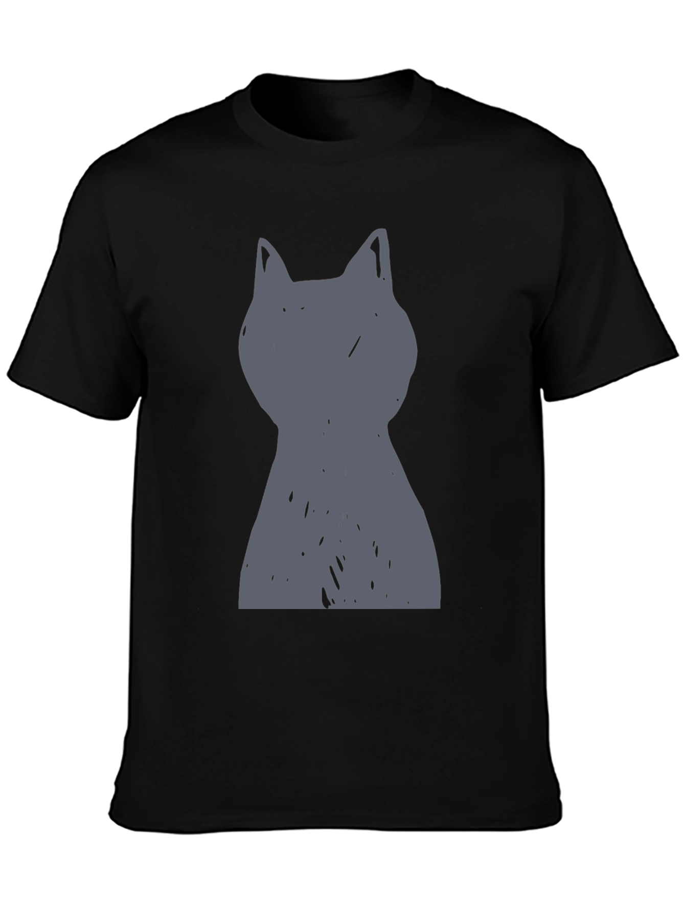 Black Cool Cat Graphic Tee - Men's Black T-Shirt view 3
