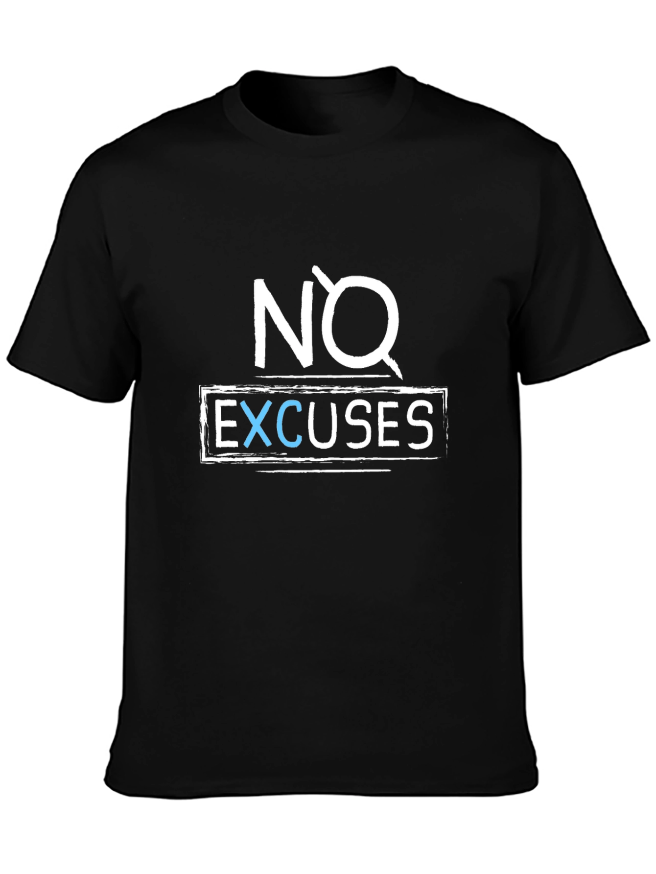 Black No Excuses Black Graphic T-Shirt view 3