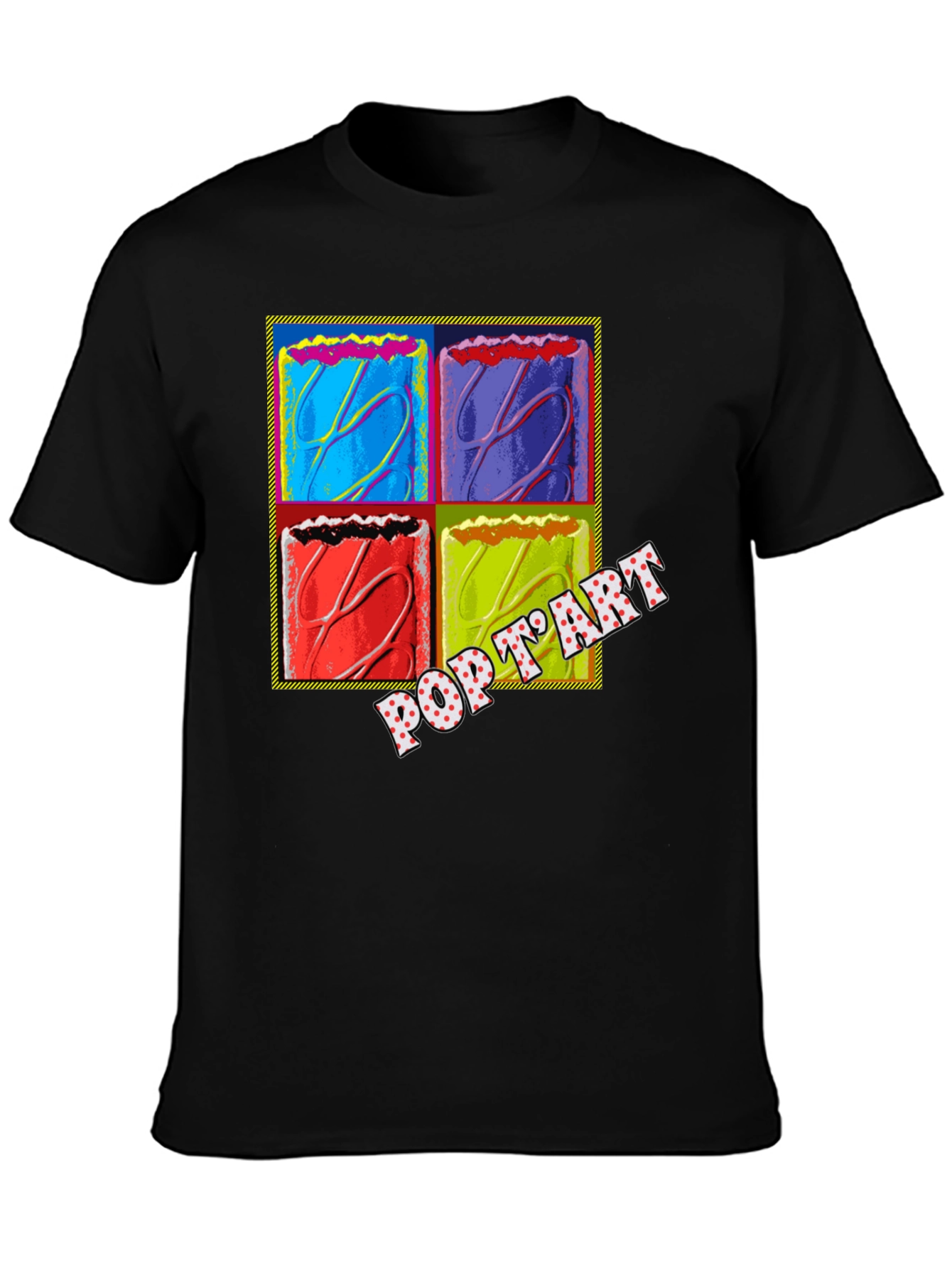 Black Pop Art Pop-Tart T-Shirt view 3